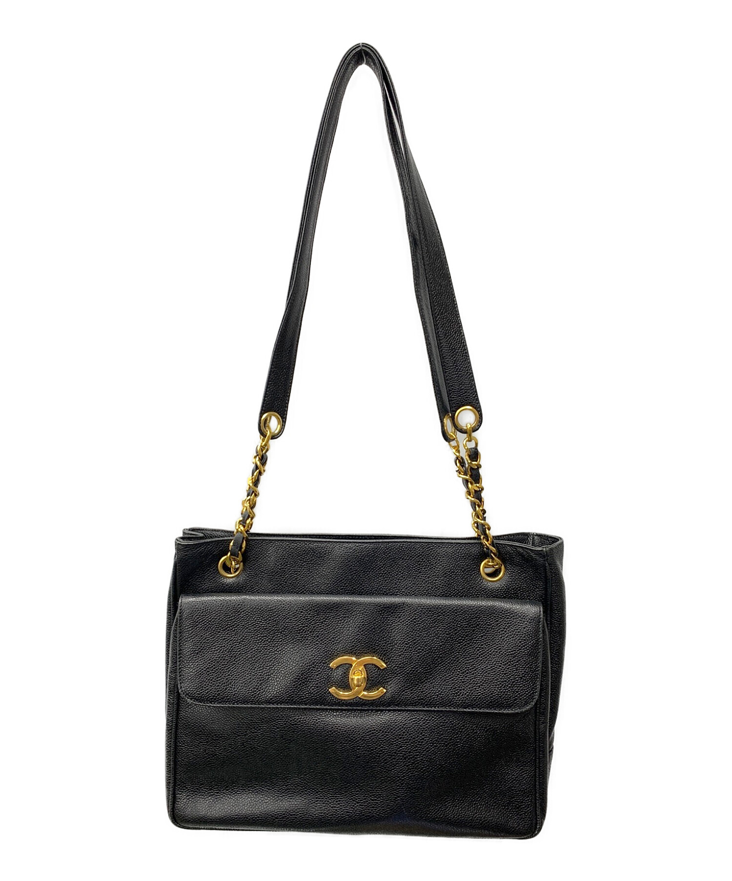中古・古着通販】CHANEL (シャネル) キャビアスキン/チェーン 