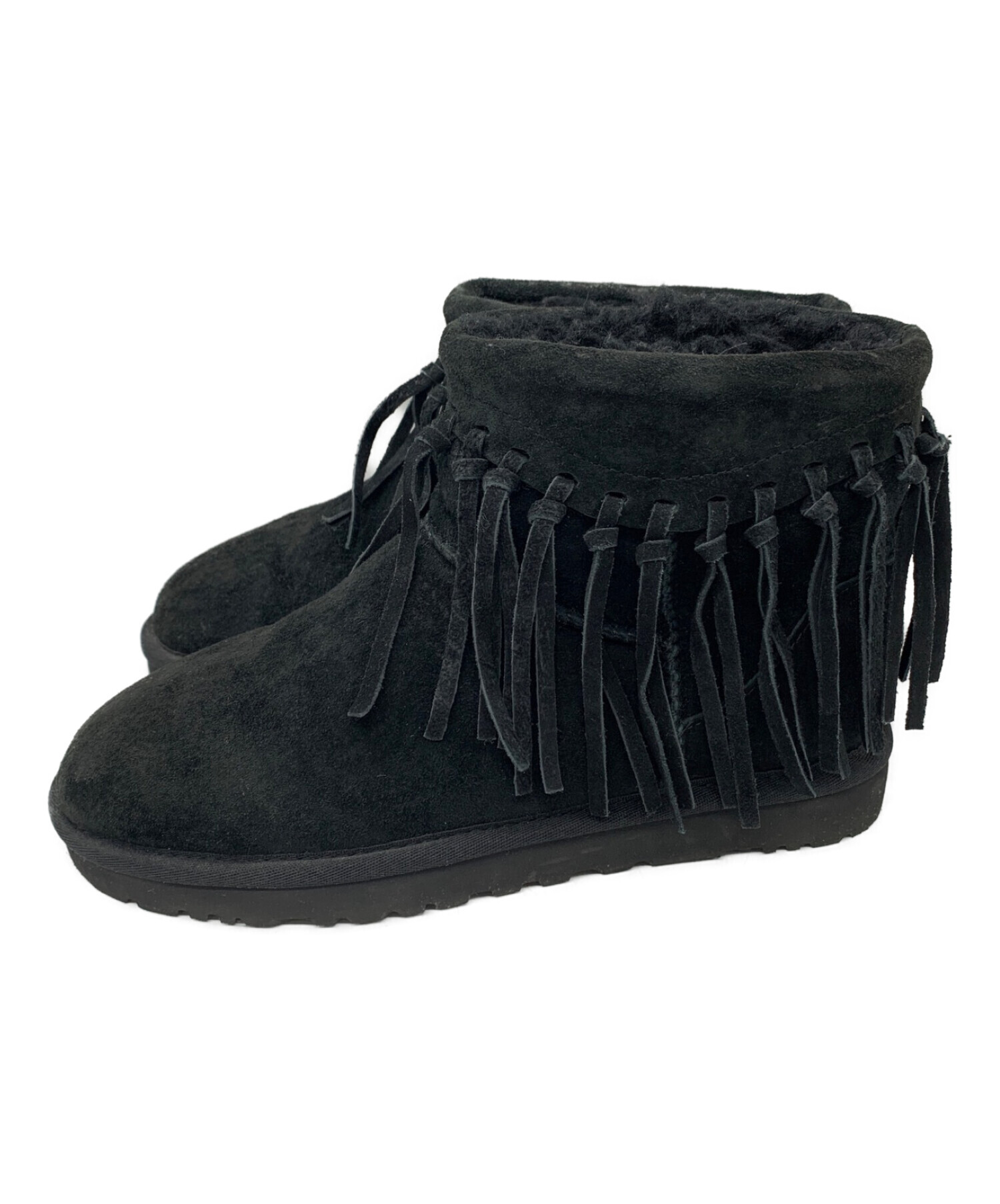 UGG ブラックムートン　8 25センチ　未使用 中古・古着通販】UGG (アグ) ムートンブーツ ブラック サイズ:25