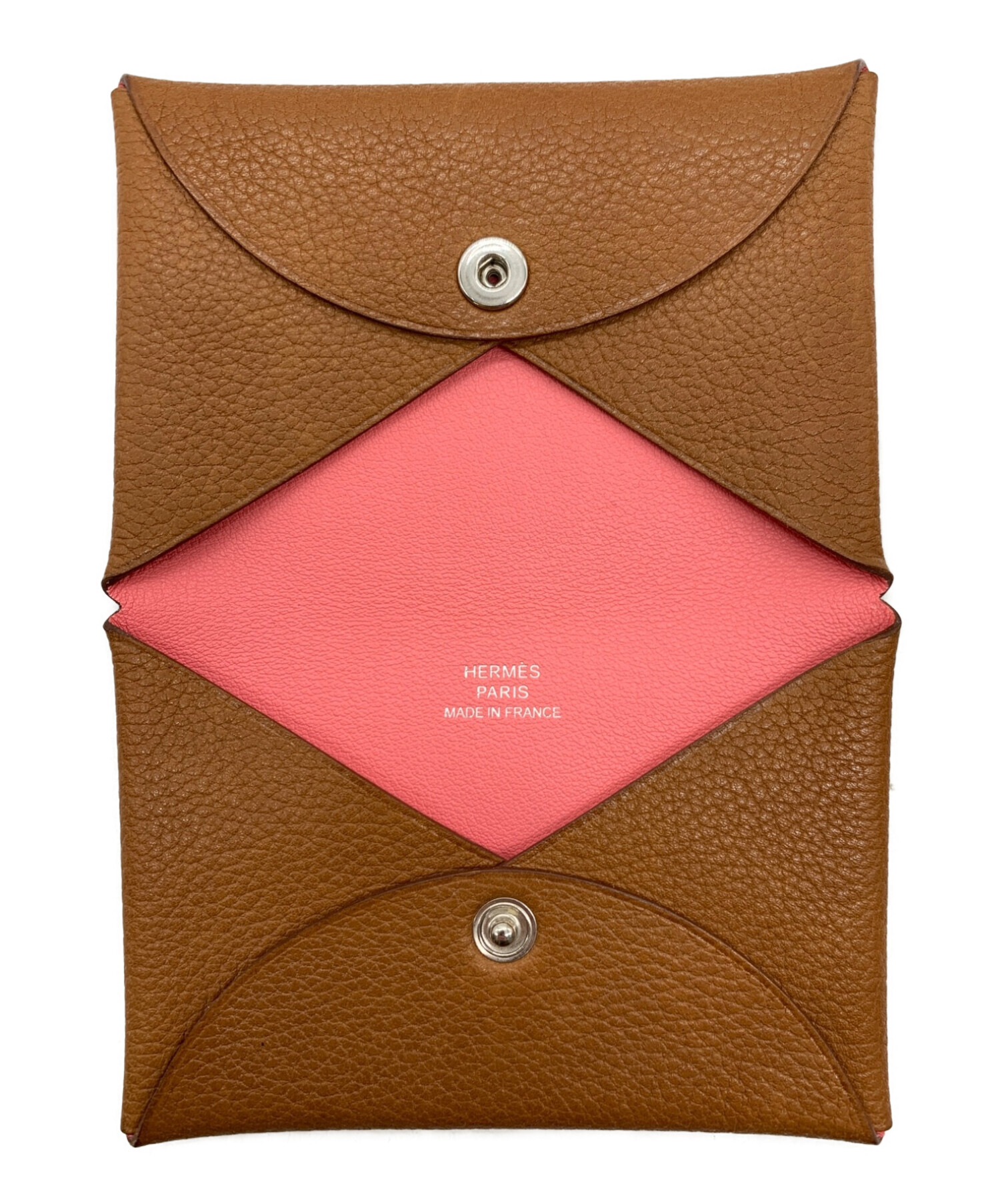 中古・古着通販】HERMES (エルメス) カルヴィ / カードケース ブラウン