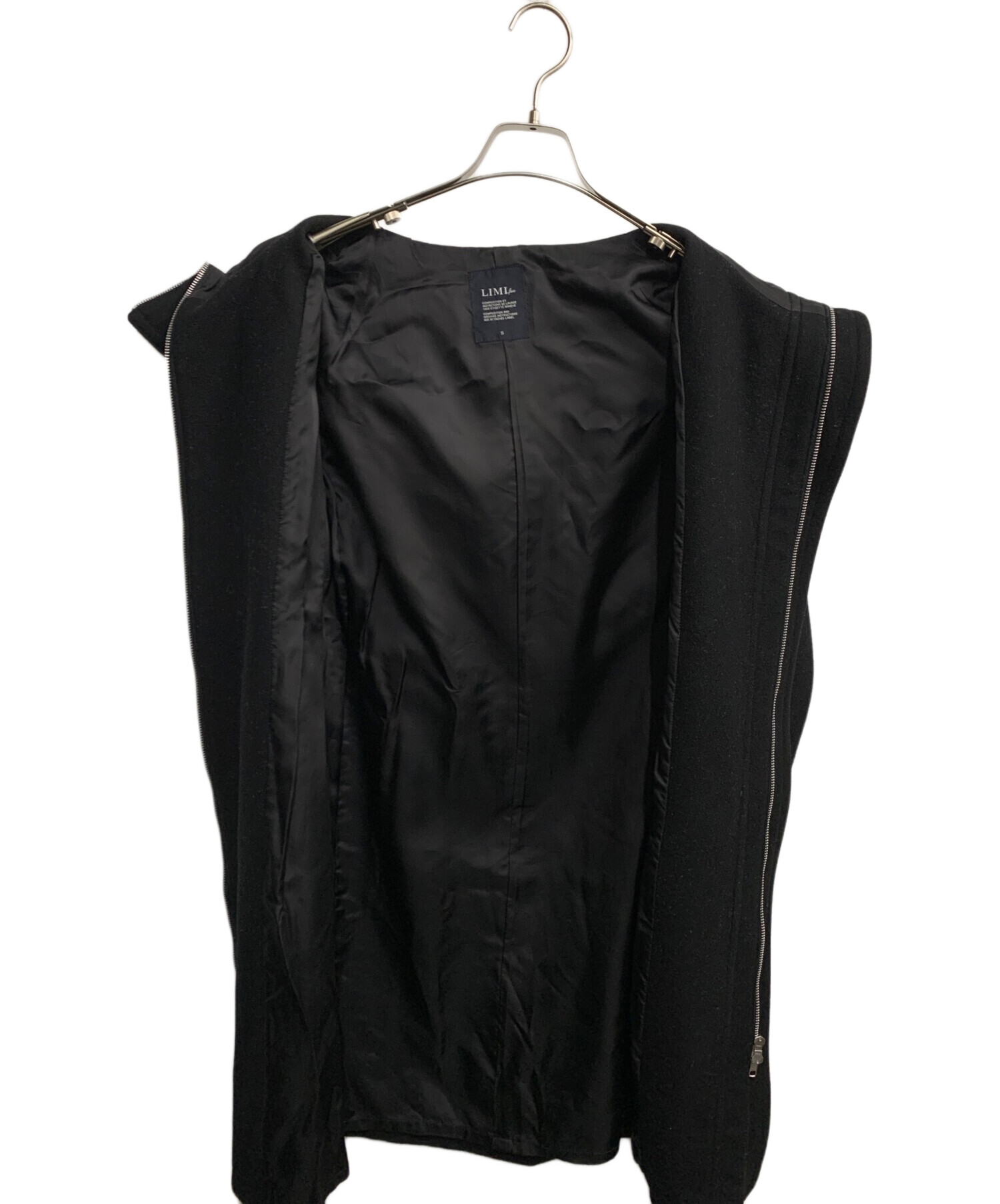 中古・古着通販】LIMI feu (リミフゥ) フーデッドコート ブラック