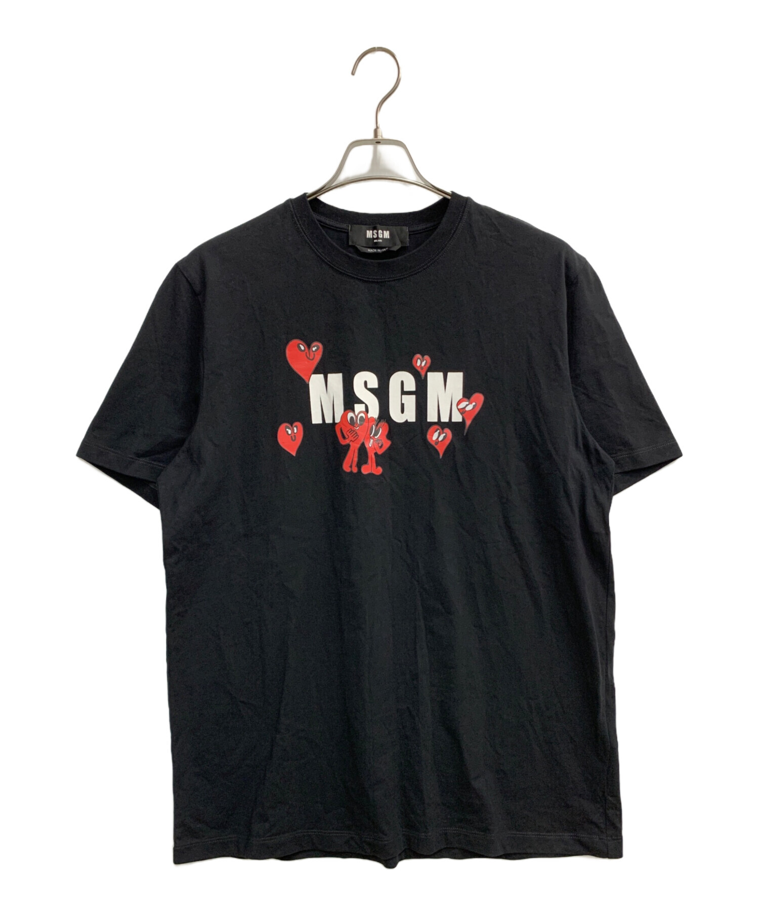中古・古着通販】MSGM (エムエスジーエム) FUNNY HEARTロゴTシャツ 