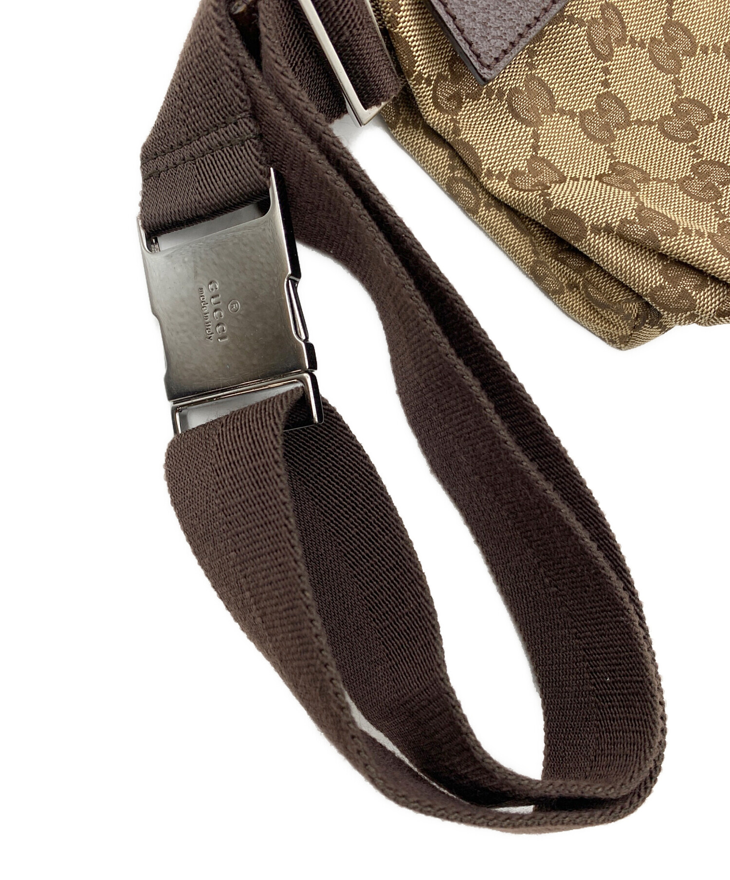 中古・古着通販】GUCCI (グッチ) ウエストポーチ GG ブラウン