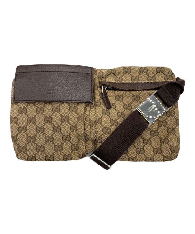 中古・古着通販】GUCCI (グッチ) ウエストポーチ GG ブラウン
