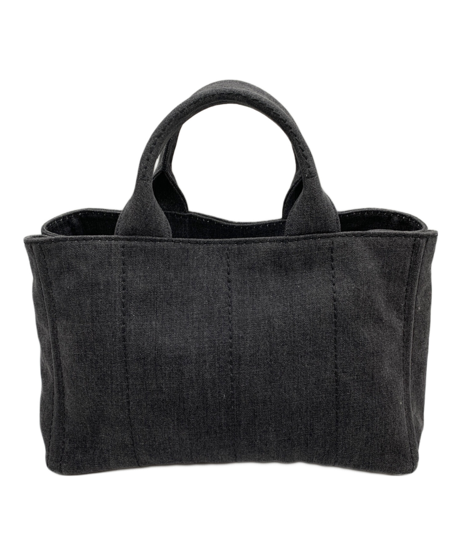 中古・古着通販】PRADA (プラダ) デニムトートバッグ カナパ ブラック 