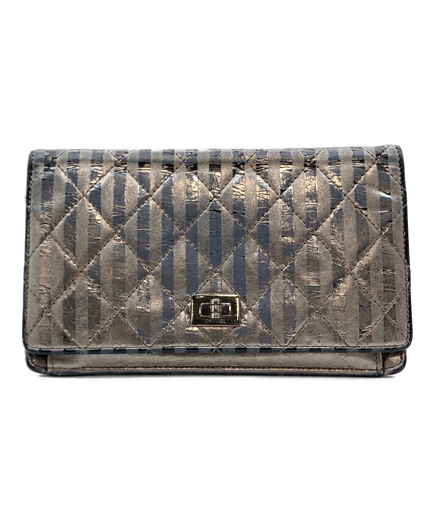 中古・古着通販】CHANEL (シャネル) 長財布 メタリック マトラッセ 