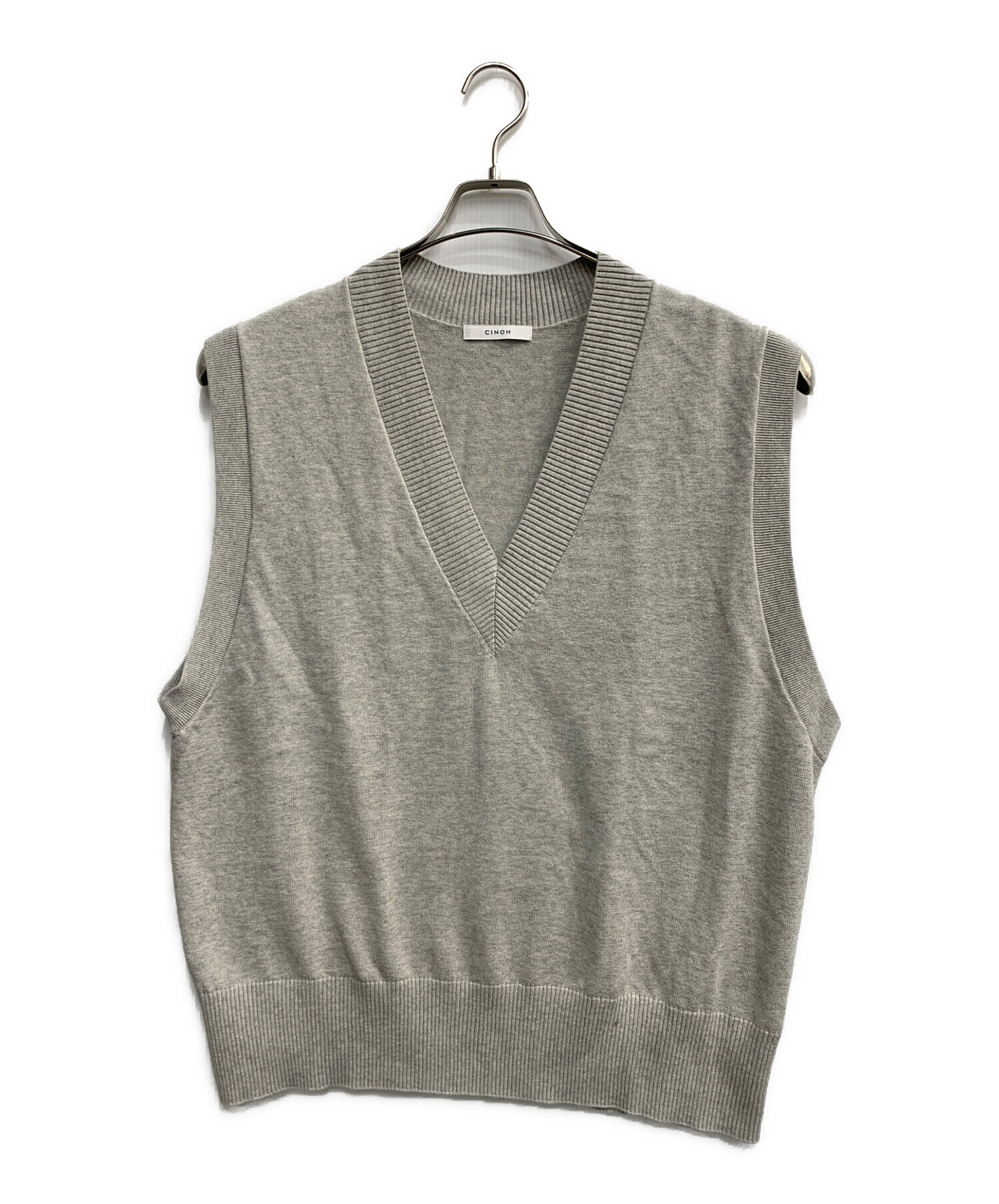 中古・古着通販】CINOH (チノ) Vネックニットベスト グレー サイズ