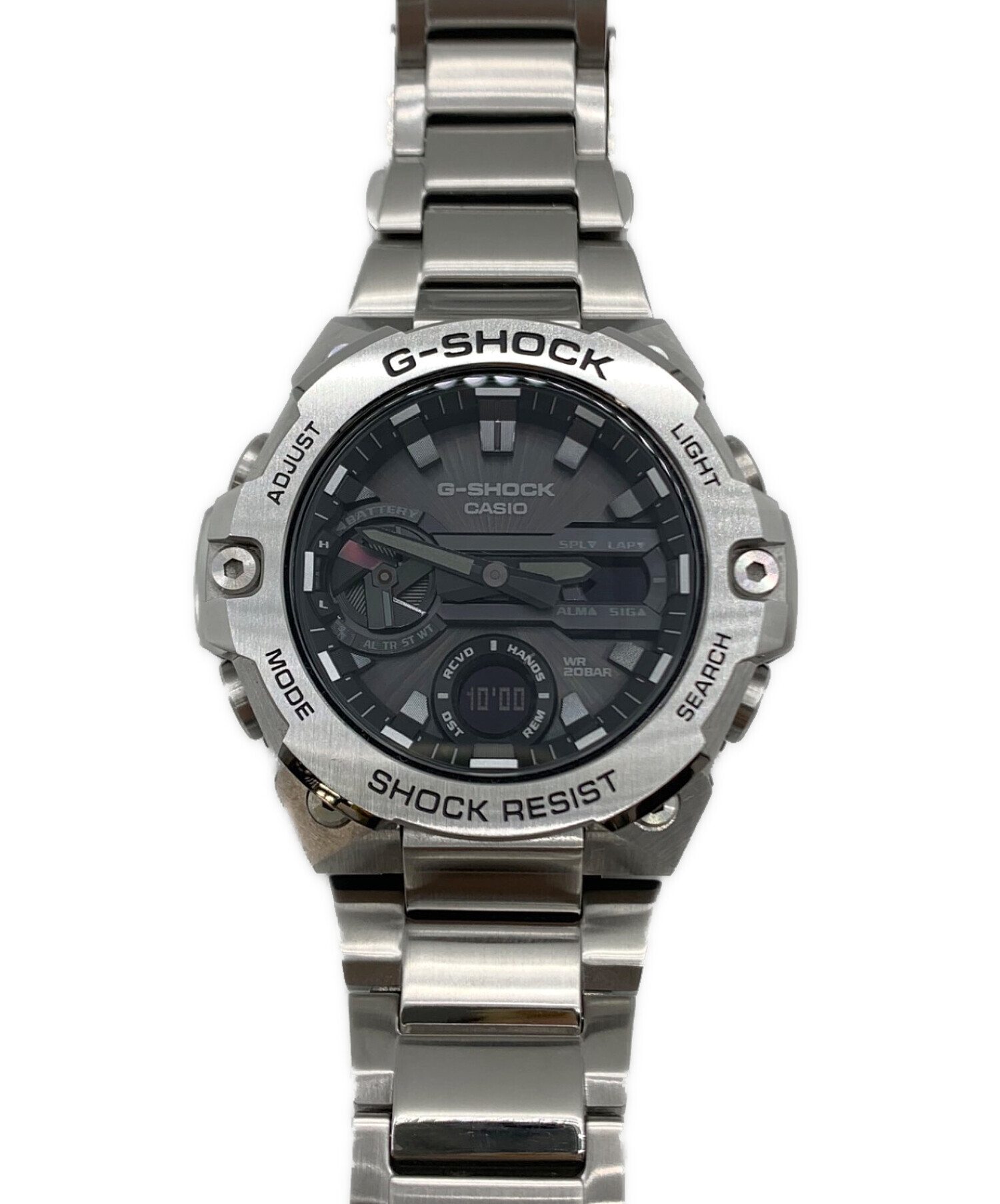 CASIO超美品！使用１回だけ腕時計ラバーGST-8400...フリーサイズ 黒 中古・古着通販】CASIO (カシオ) G-SHOCK GST-8400シリーズ シルバー