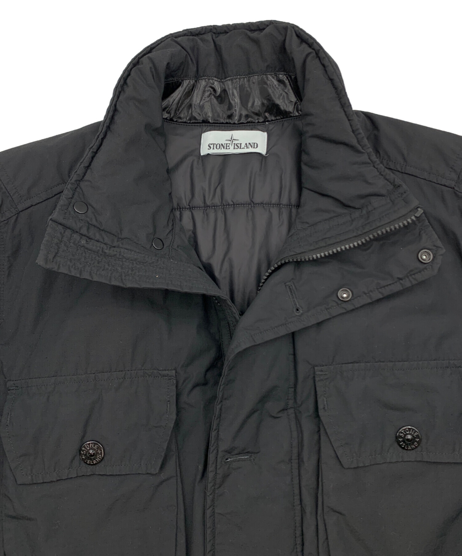 STONE ISLAND ブラック ミリタリージャケット M