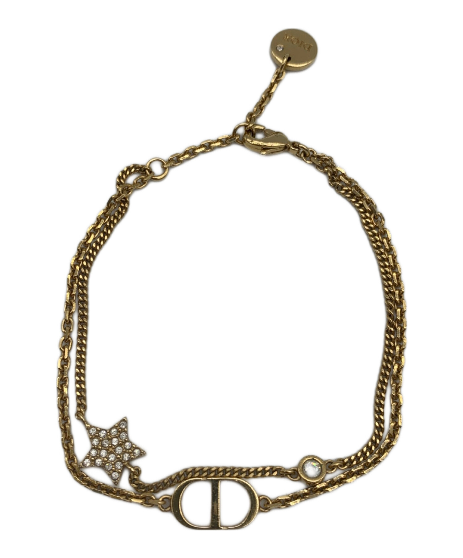 中古・古着通販】Dior (ディオール) ダブルブレスレット ゴールド