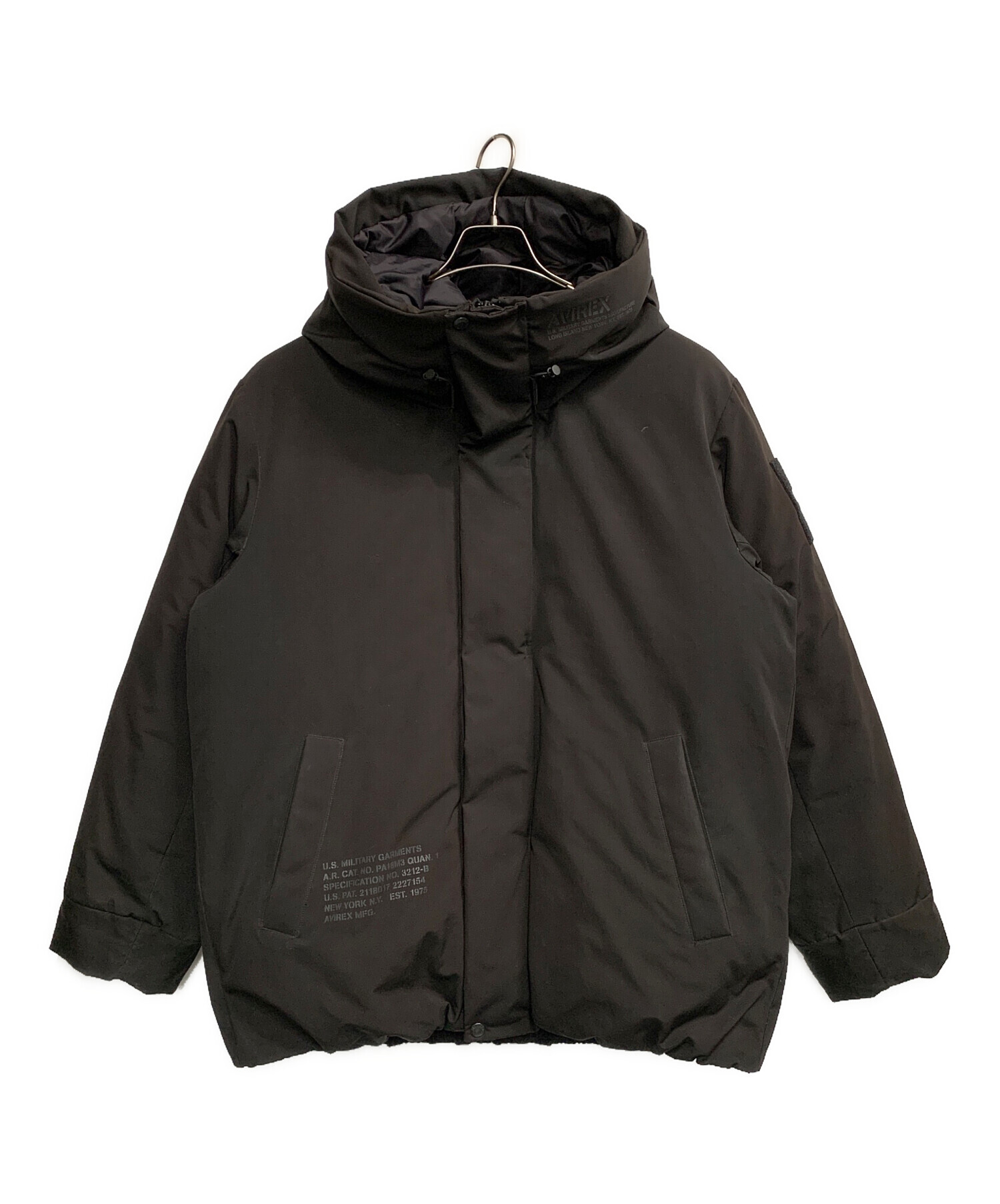 AVIREX/ アヴィレックス/ フード カスタムダウンジャケット/ HOODED CUSTOM DOWNを使った人気ファッションコーディネート -  WEAR ※数日後処分AVIREX ブラック ダウンジャケット フード付き