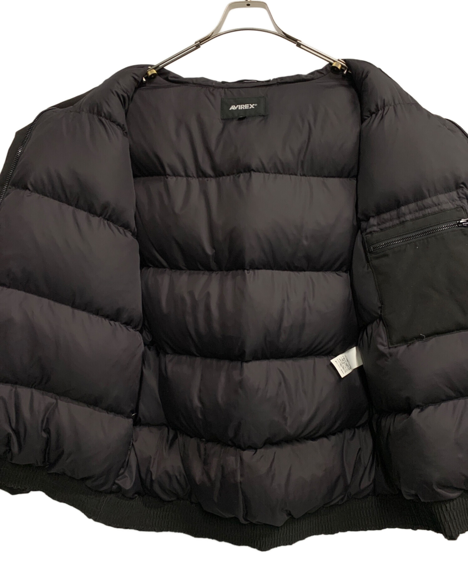 中古・古着通販】AVIREX (アヴィレックス) ダウンジャケット ブラック