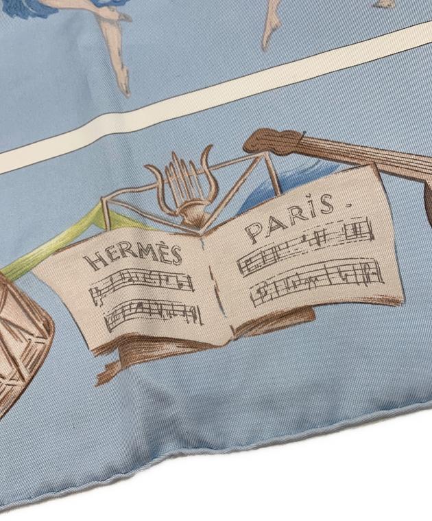 中古・古着通販】HERMES (エルメス) シルクスカーフ ライトブルー