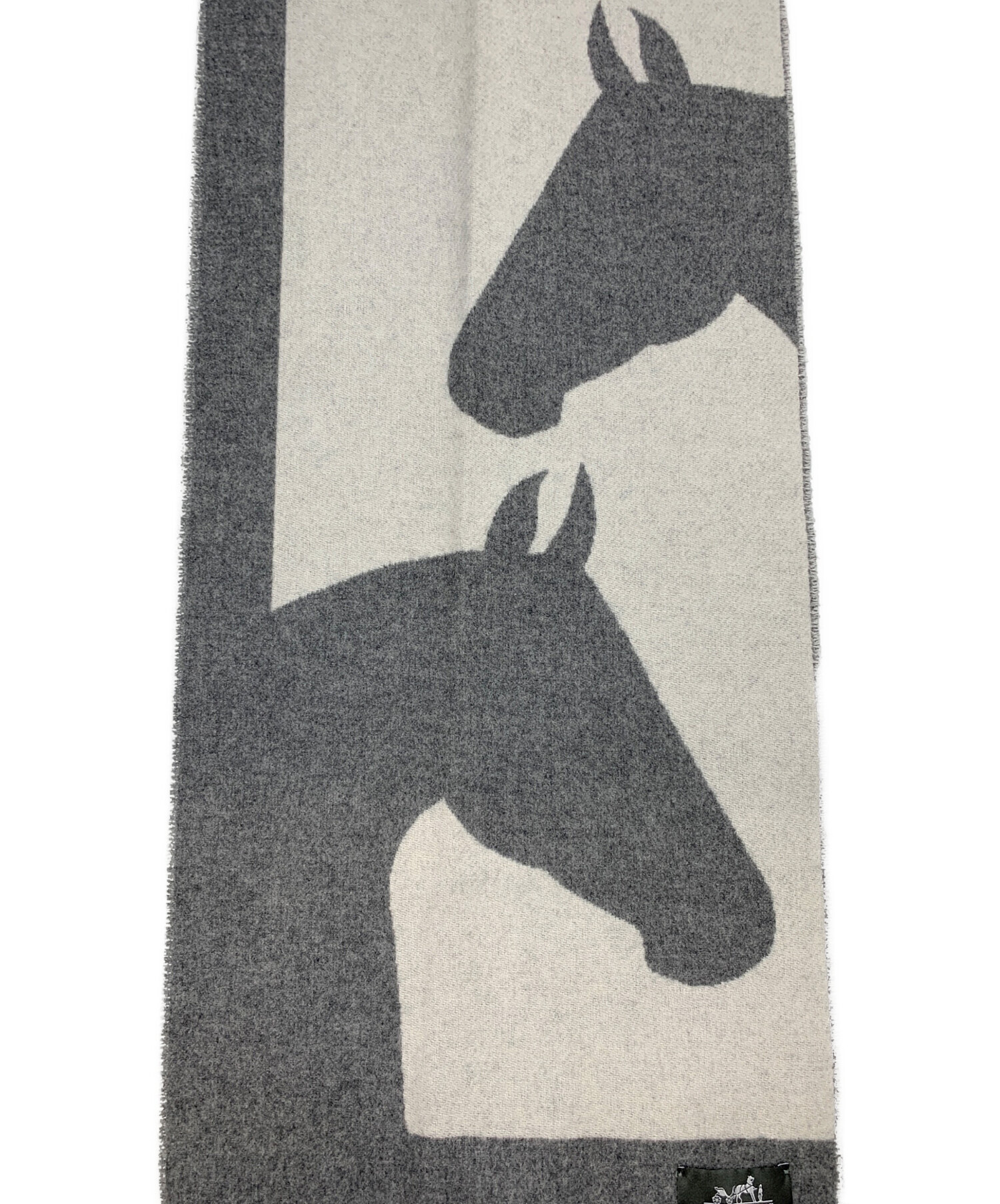 中古・古着通販】HERMES (エルメス) マフラー カシミヤ グレー