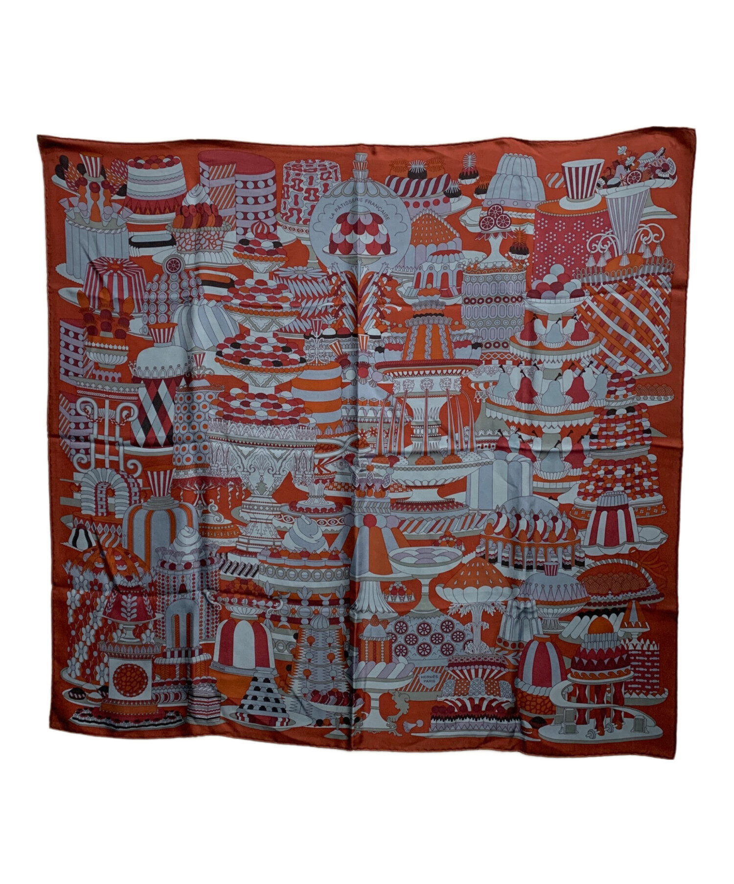 中古・古着通販】HERMES (エルメス) シルクスカーフ バーガンディー