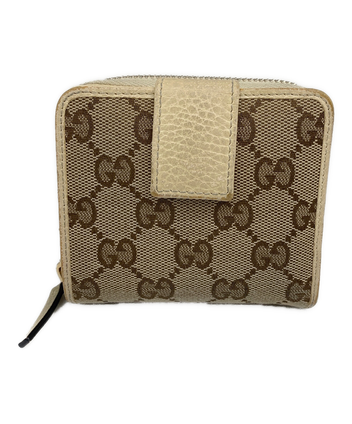 中古・古着通販】GUCCI (グッチ) 2つ折り財布 アイボリー｜ブランド