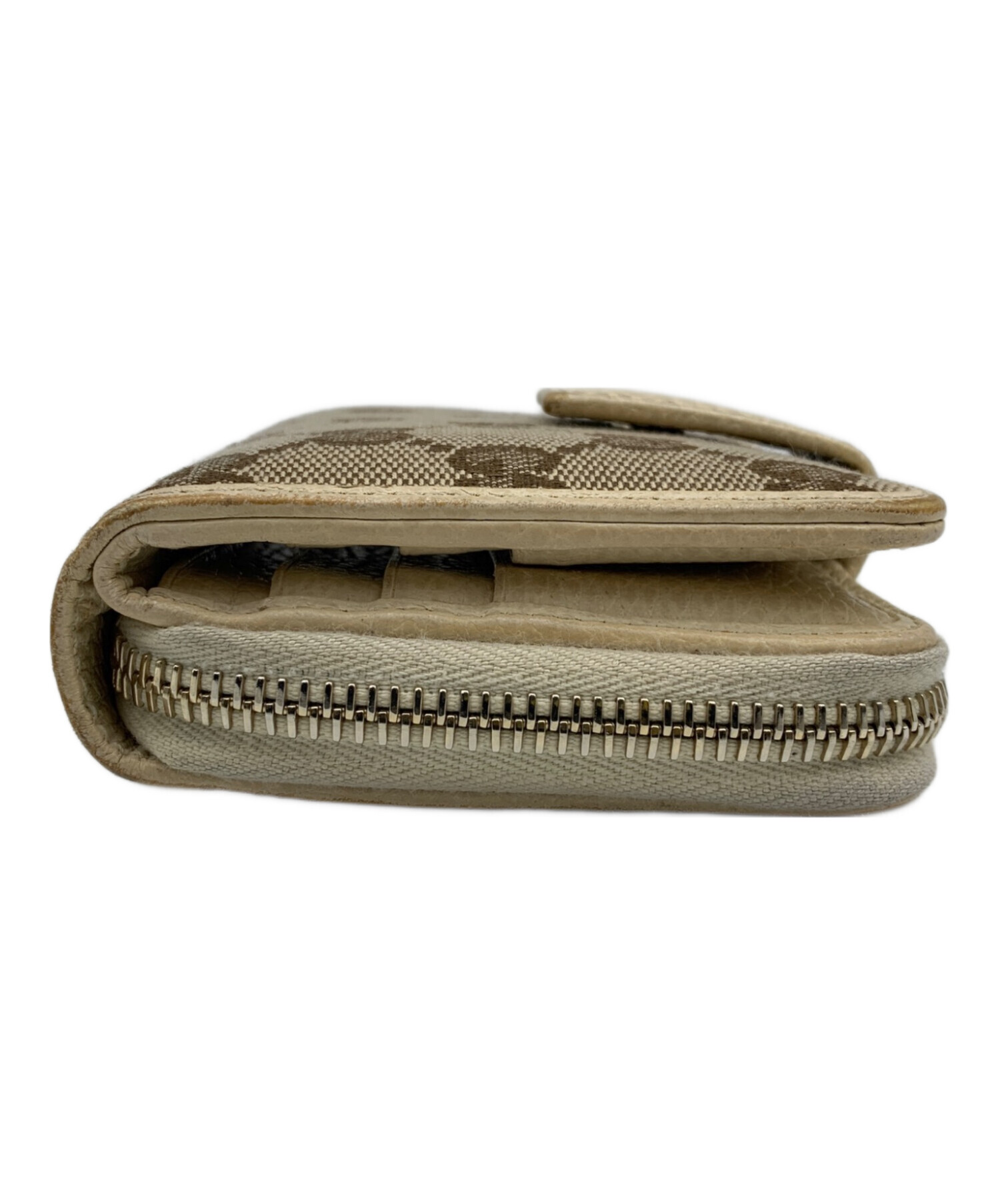 中古・古着通販】GUCCI (グッチ) 2つ折り財布 アイボリー｜ブランド