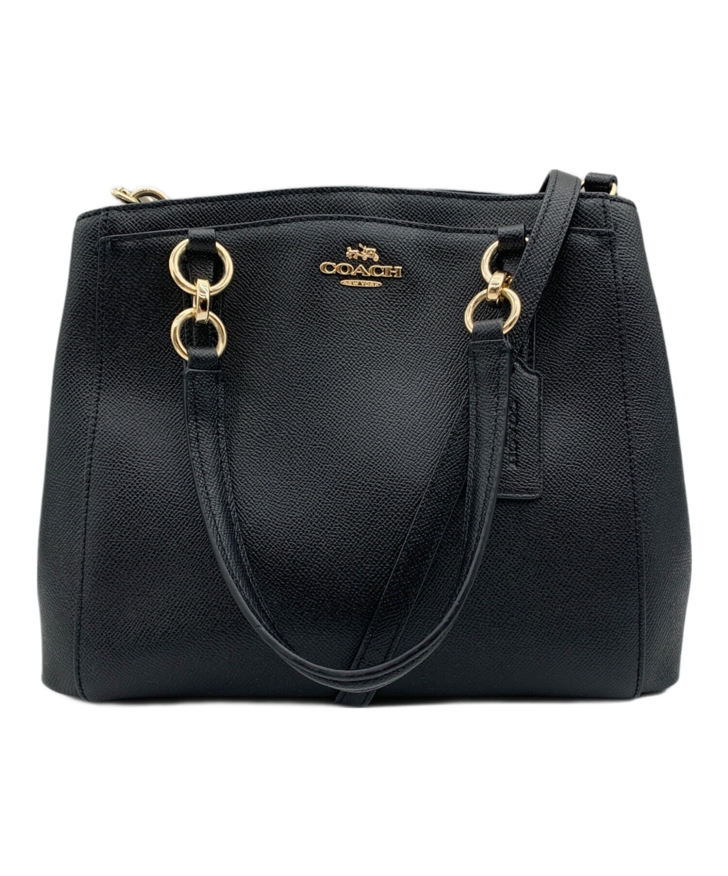 中古・古着通販】COACH (コーチ) クロスグレーンレザー ミネッタ 中古・古着通販】COACH (コーチ) クロスグレーンレザー ミネッタ