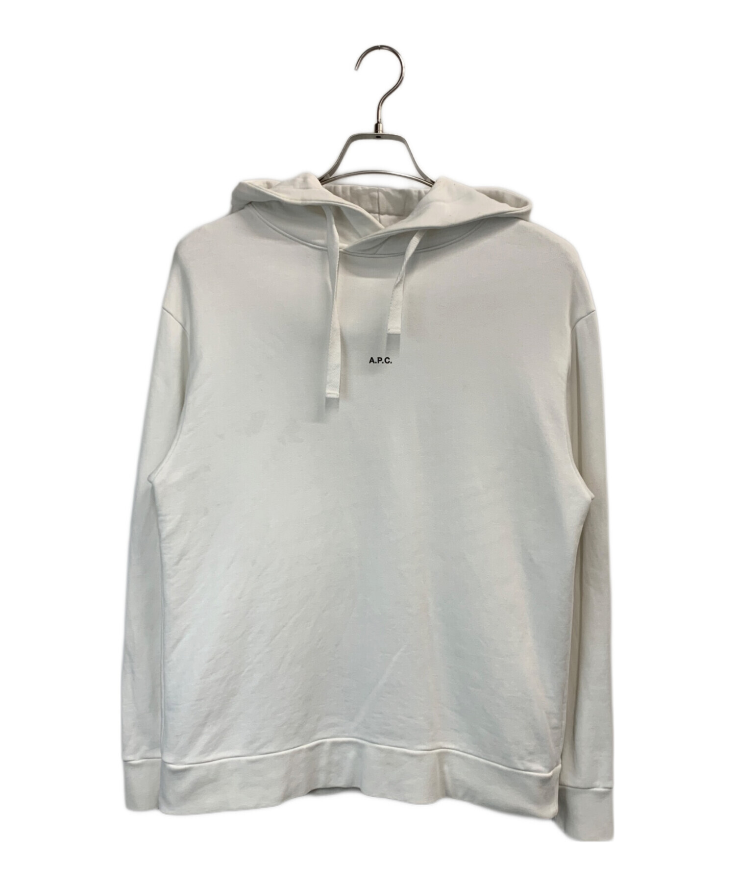 A.P.C. ホワイト フード付きパーカー A.P.C. (アーペーセー) ドロー 