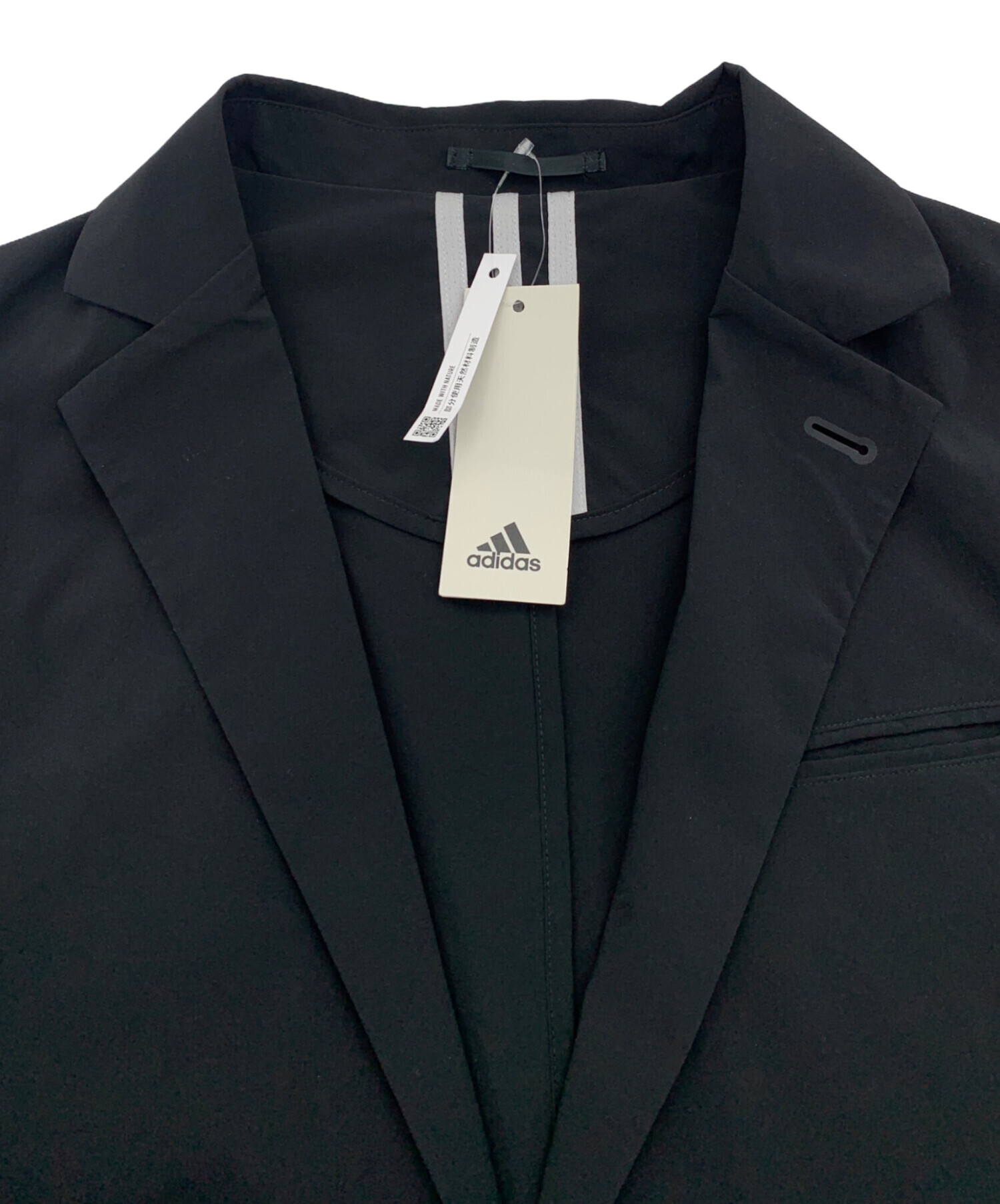 adidas 再構築　テーラードジャケットブラック 中古・古着通販】adidas (アディダス) テーラードジャケット ブラック