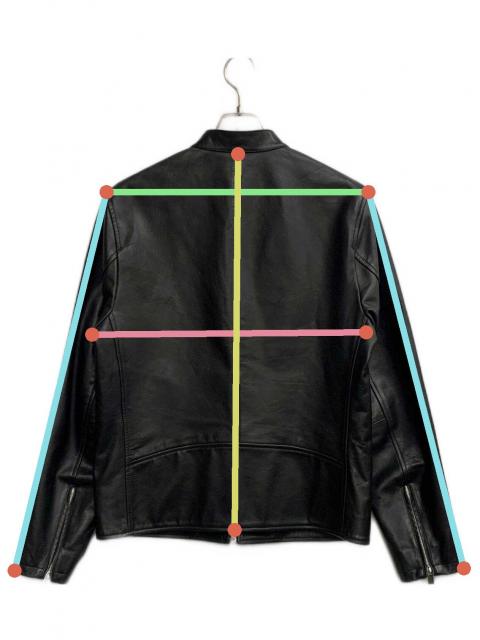 中古・古着通販】theory (セオリー) レザージャケット ブラック サイズ