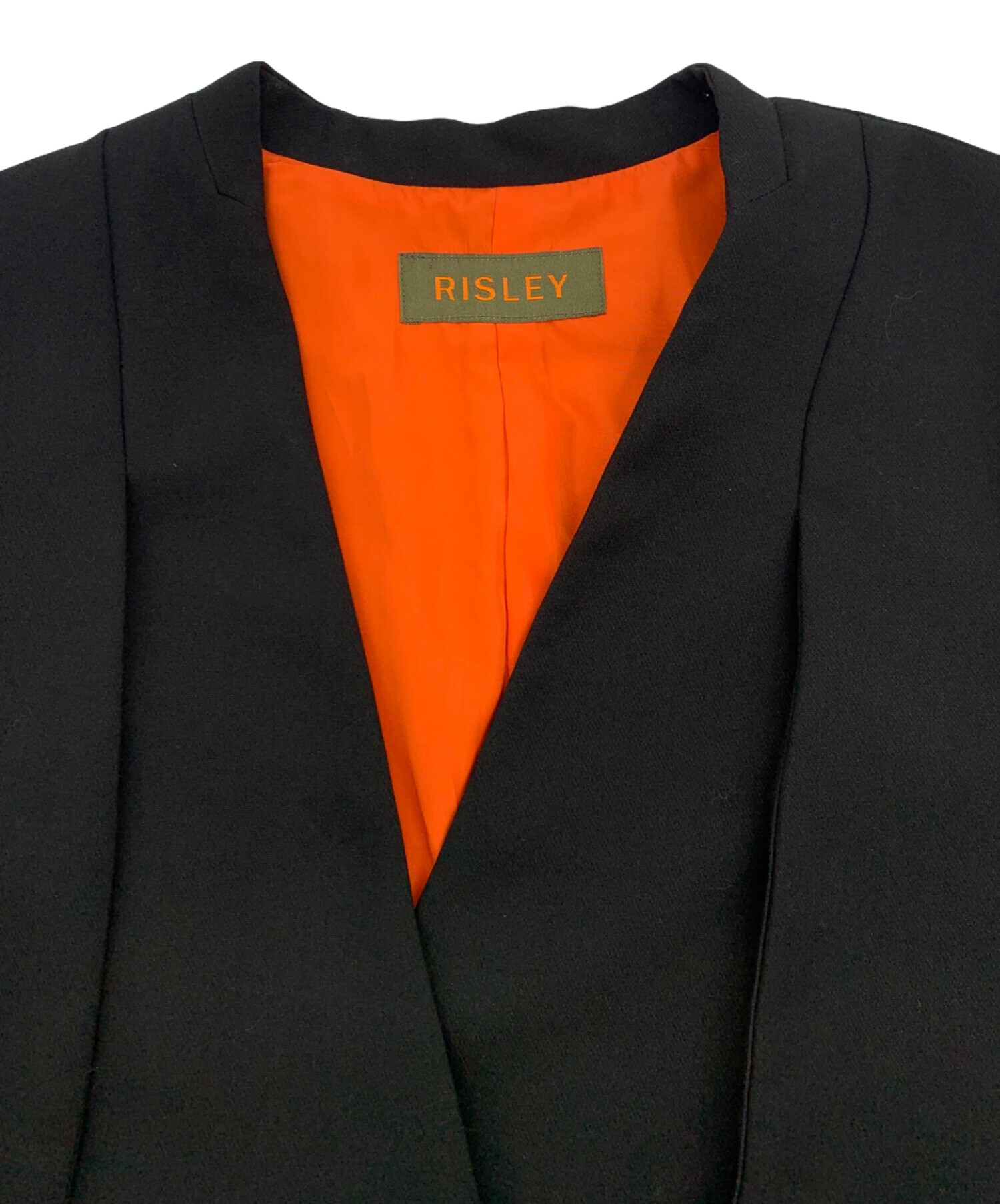 中古・古着通販】Risley (リズレー) ノーカラージャケット ブラック