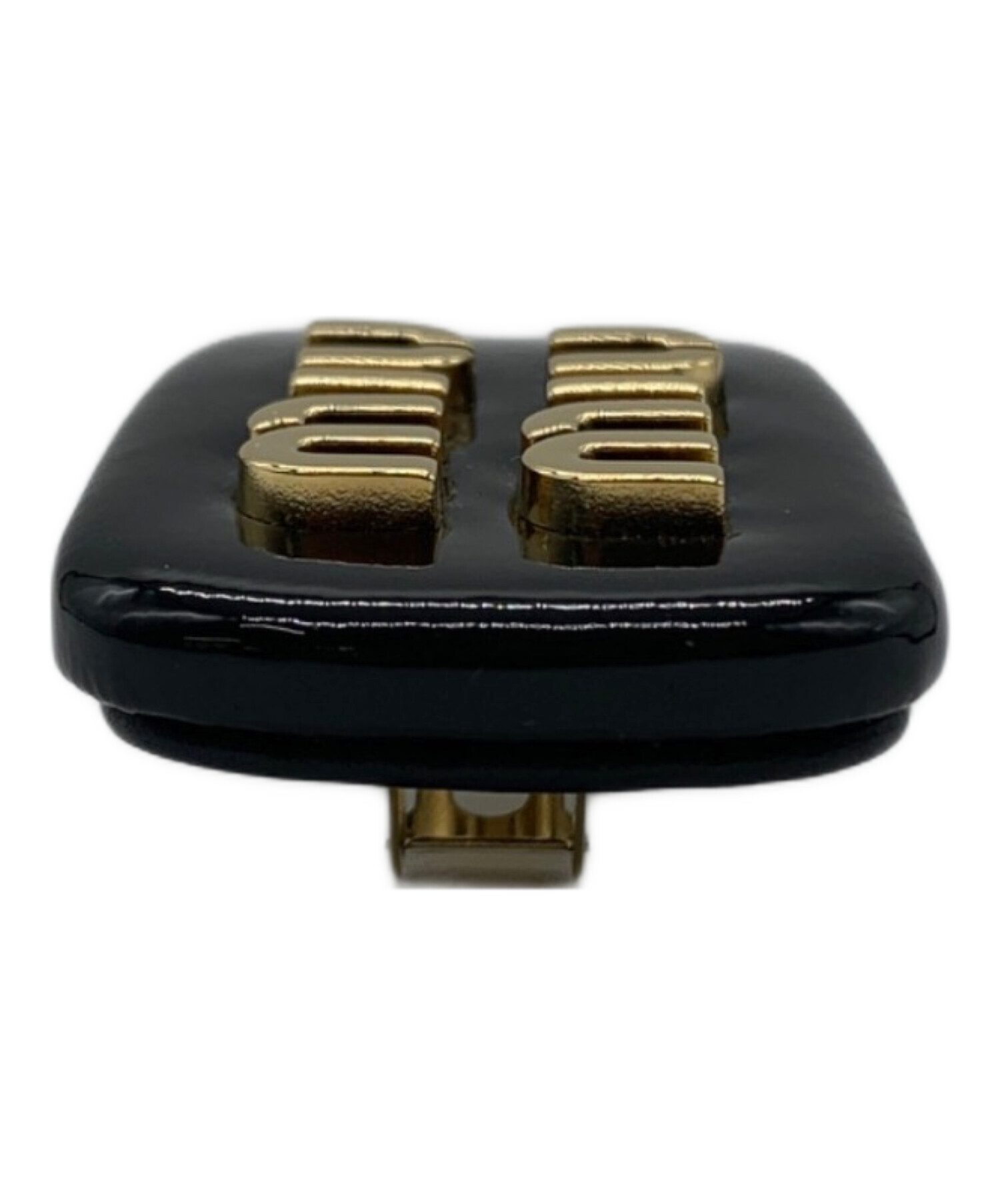 miumiu パテントレザー ヘアクリップ ブラック すぐ届く☆MiuMiu