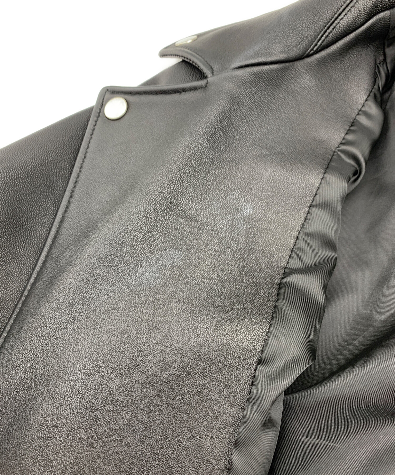 【ほぼ未使用】STUDIOUSのダブルライダースジャケット 中古・古着通販】STUDIOUS (ステュディオス) ダブルライダース