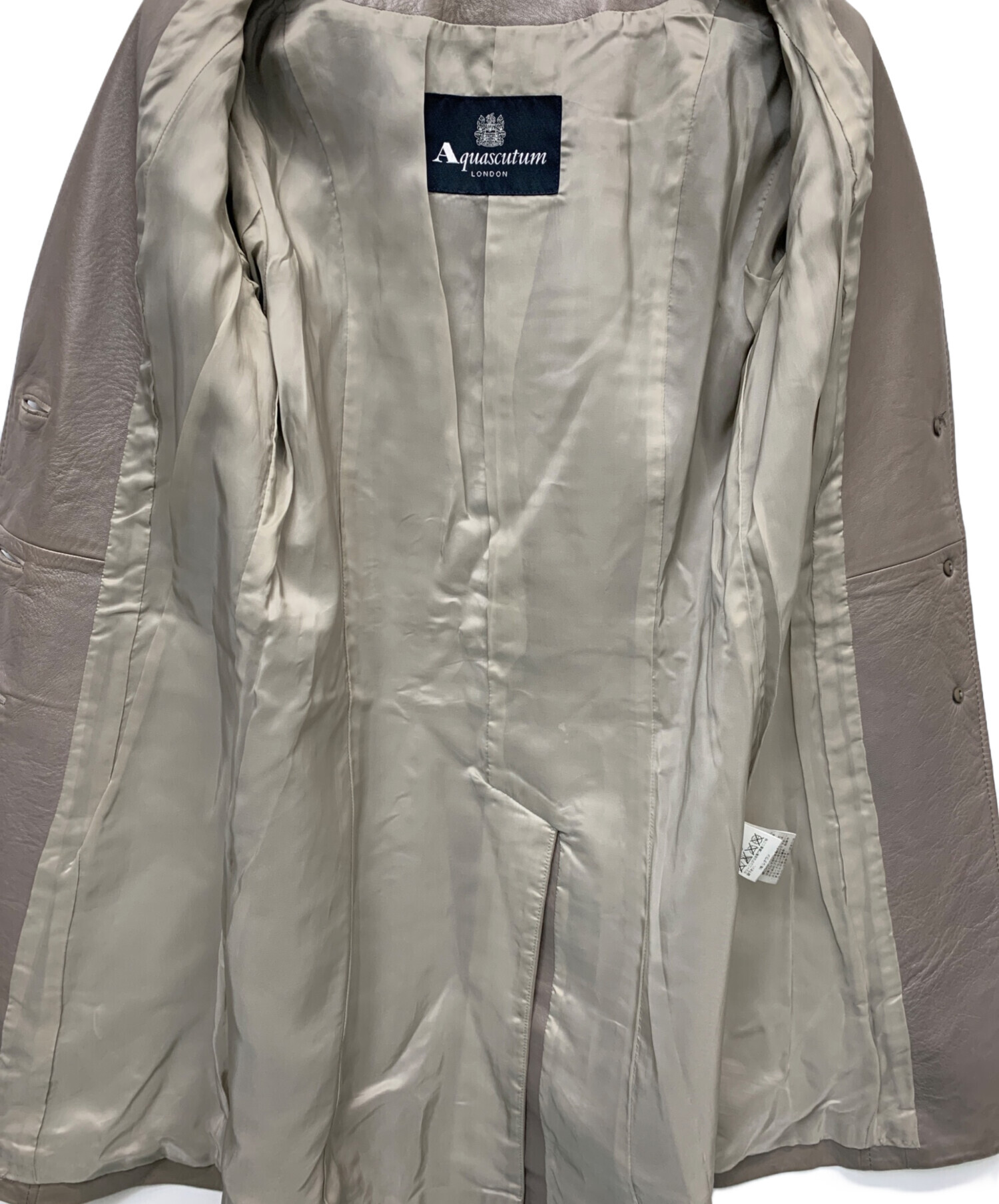 中古・古着通販】Aquascutum (アクアスキュータム) レザーコート