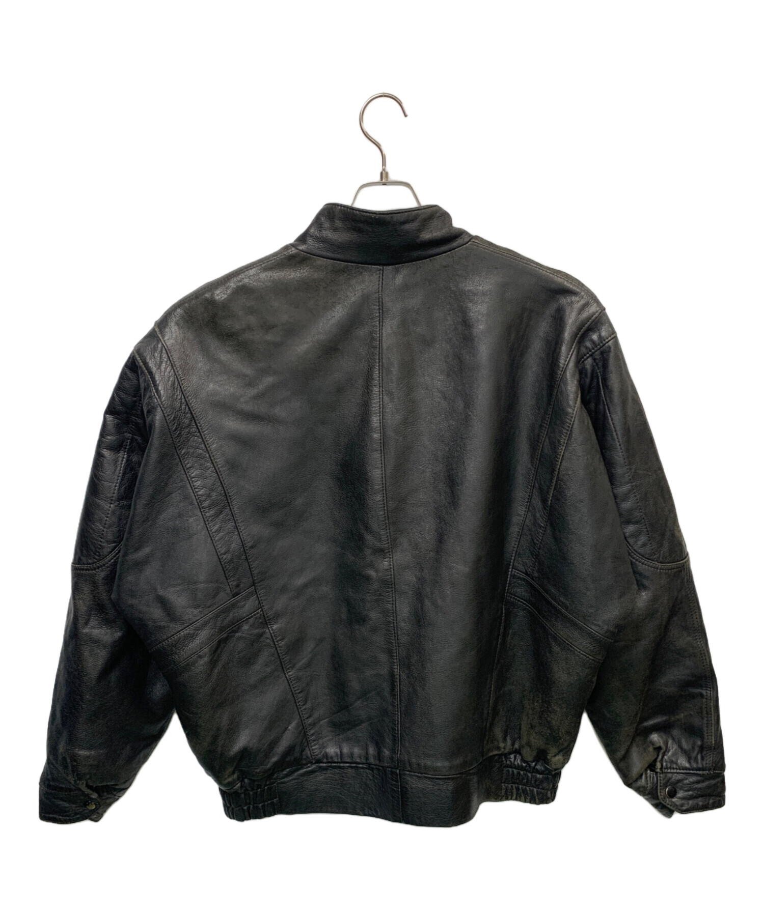 MACALISTERS レザー ジャケット ブルゾン 鹿革 黒 M 0222-A 中古・古着通販】MACALISTERS (マカリスターズ) レザージャケット