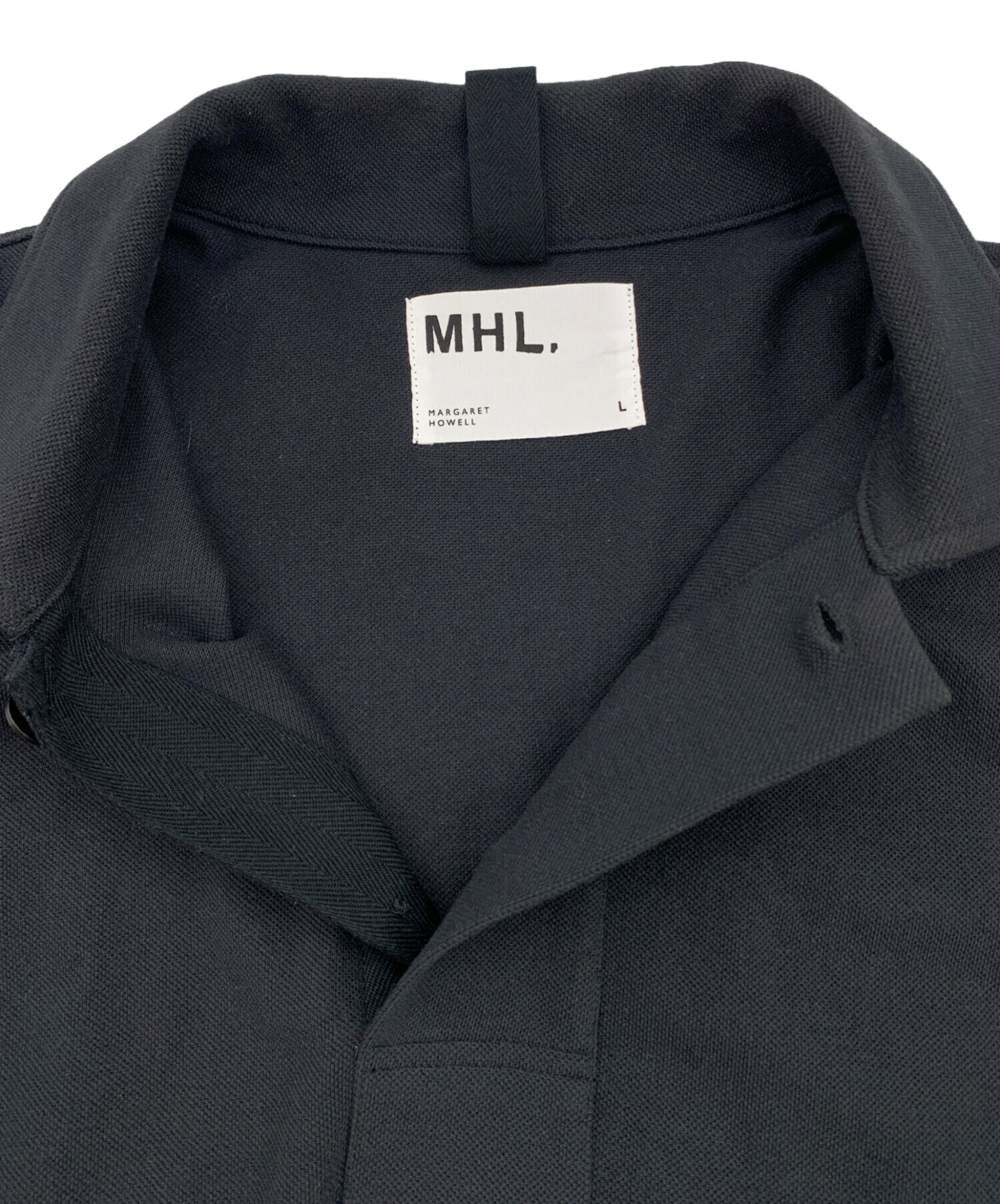 中古・古着通販】MHL (エムエイチエル) ポロシャツ ブラック サイズ:L 