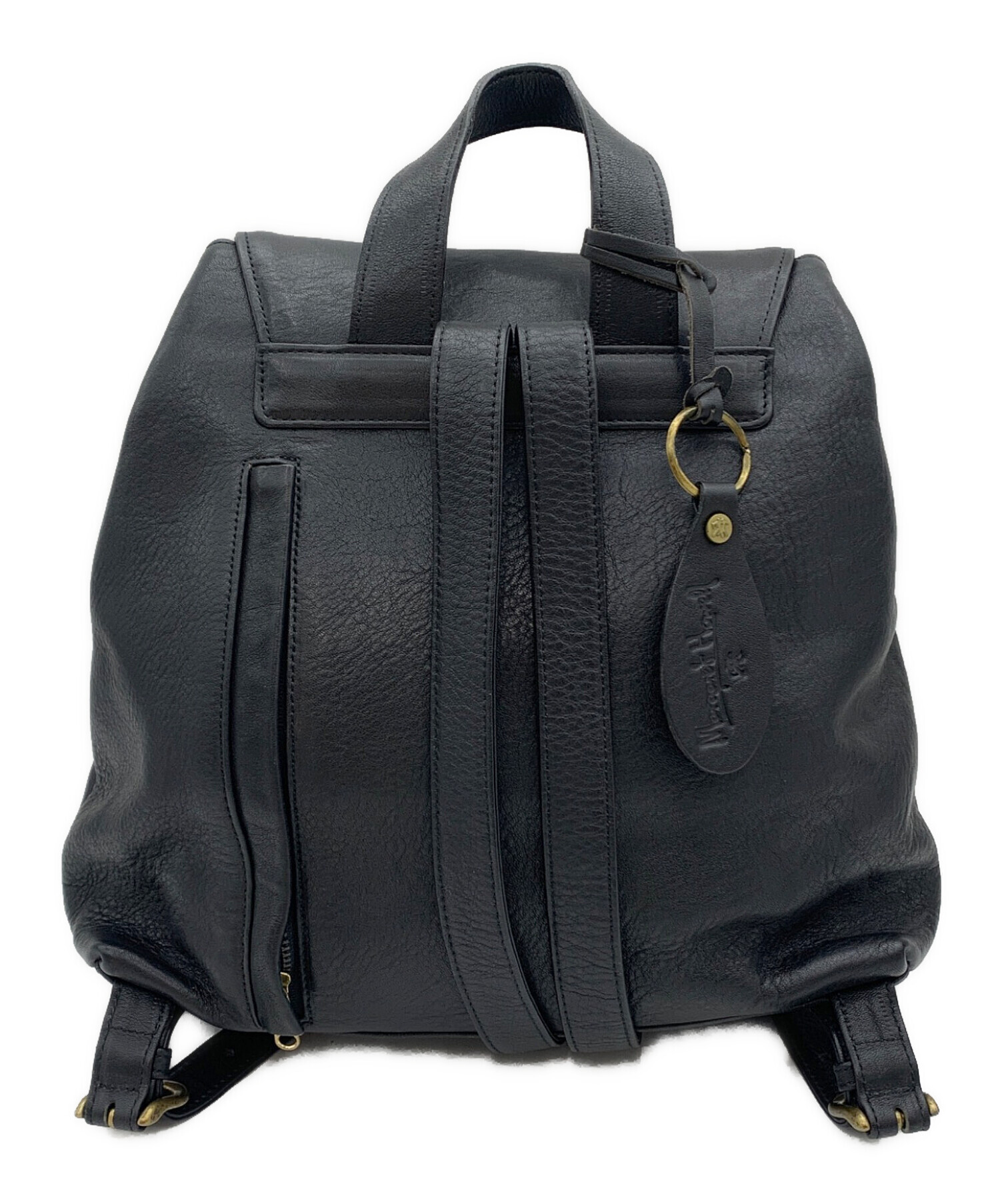 【美品】マーガレットハウエル　リュック　黒　オールレザー 中古・古着通販】MARGARET HOWELL (マーガレットハウエル) レザー