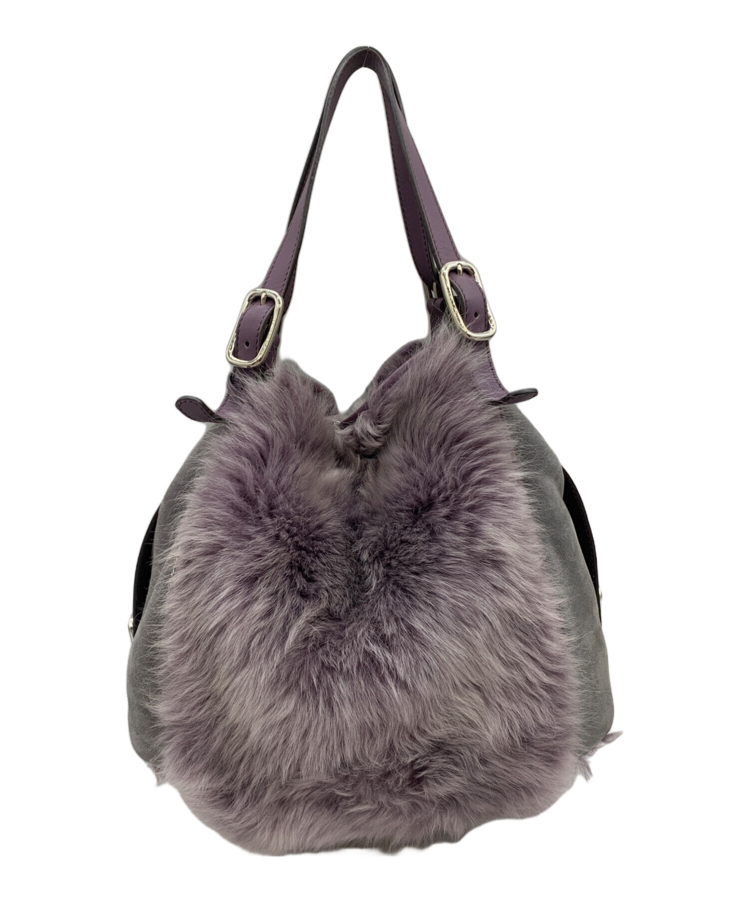 【新品】トッズ　リアルファーバッグ 中古・古着通販】TOD'S (トッズ) 2WAYファーバッグ パープル｜ブランド