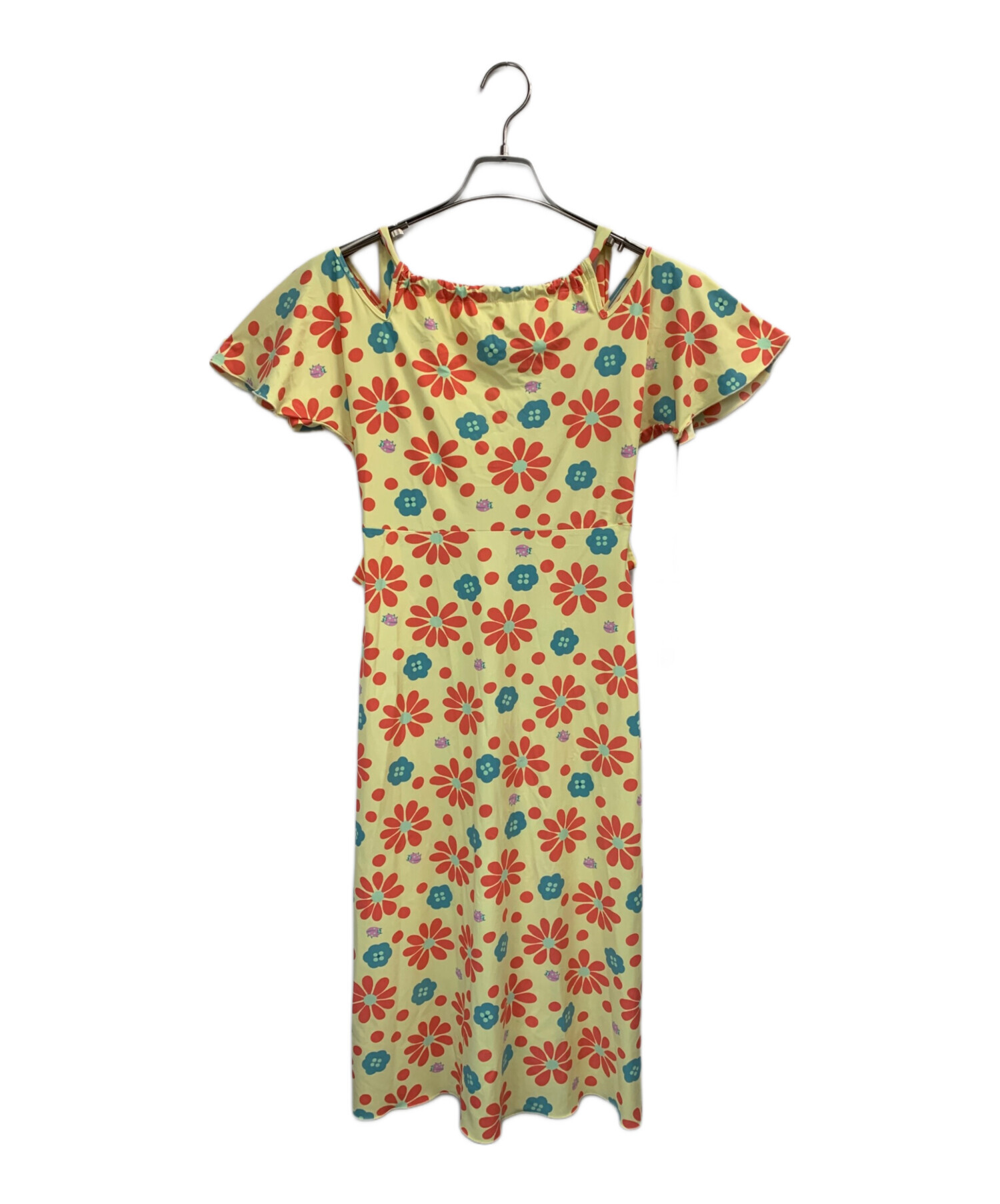 中古・古着通販】FENDI (フェンディ) 半袖ワンピース イエロー サイズ