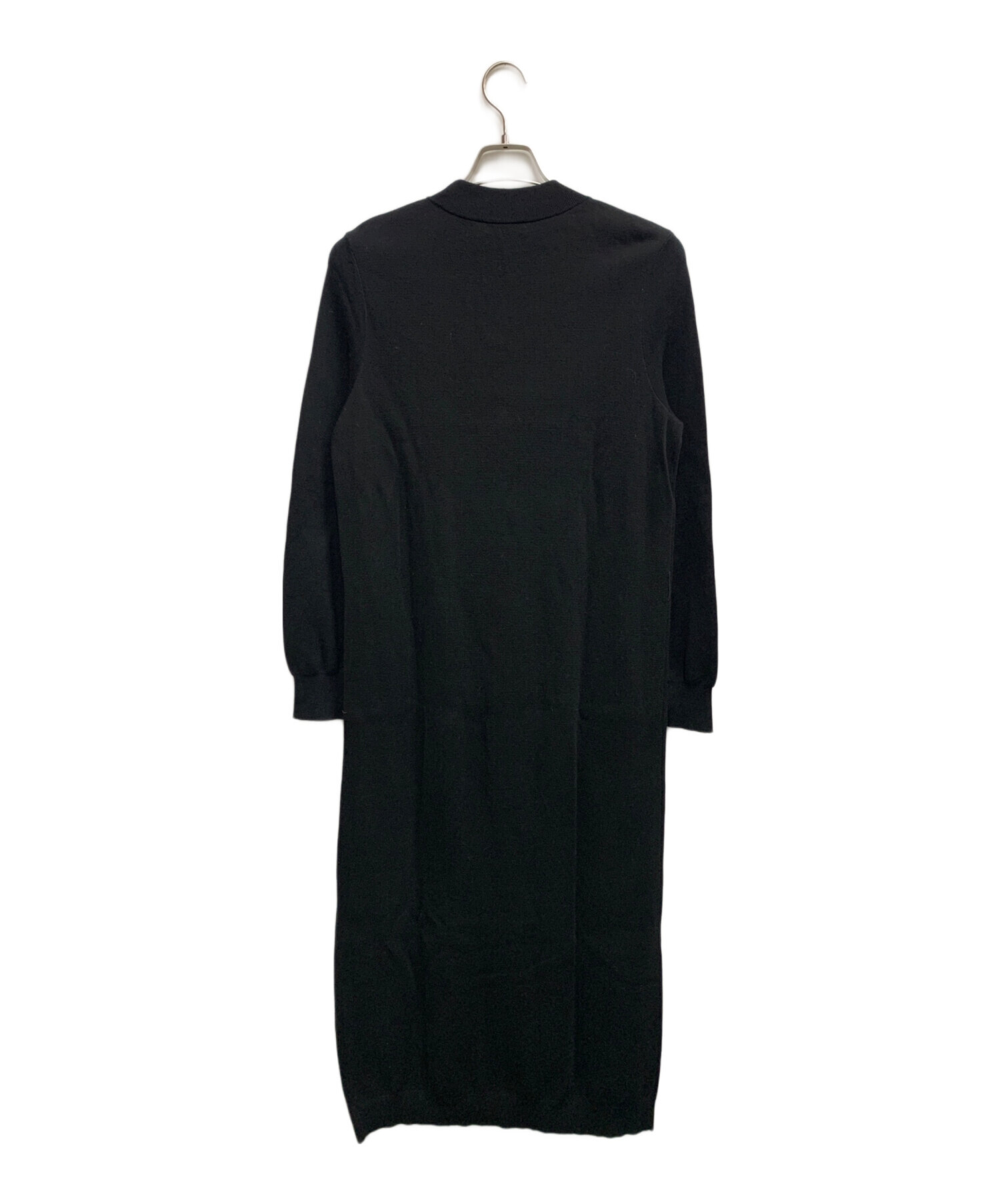 中古・古着通販】theory (セオリー) 長袖ワンピース ブラック サイズ:S
