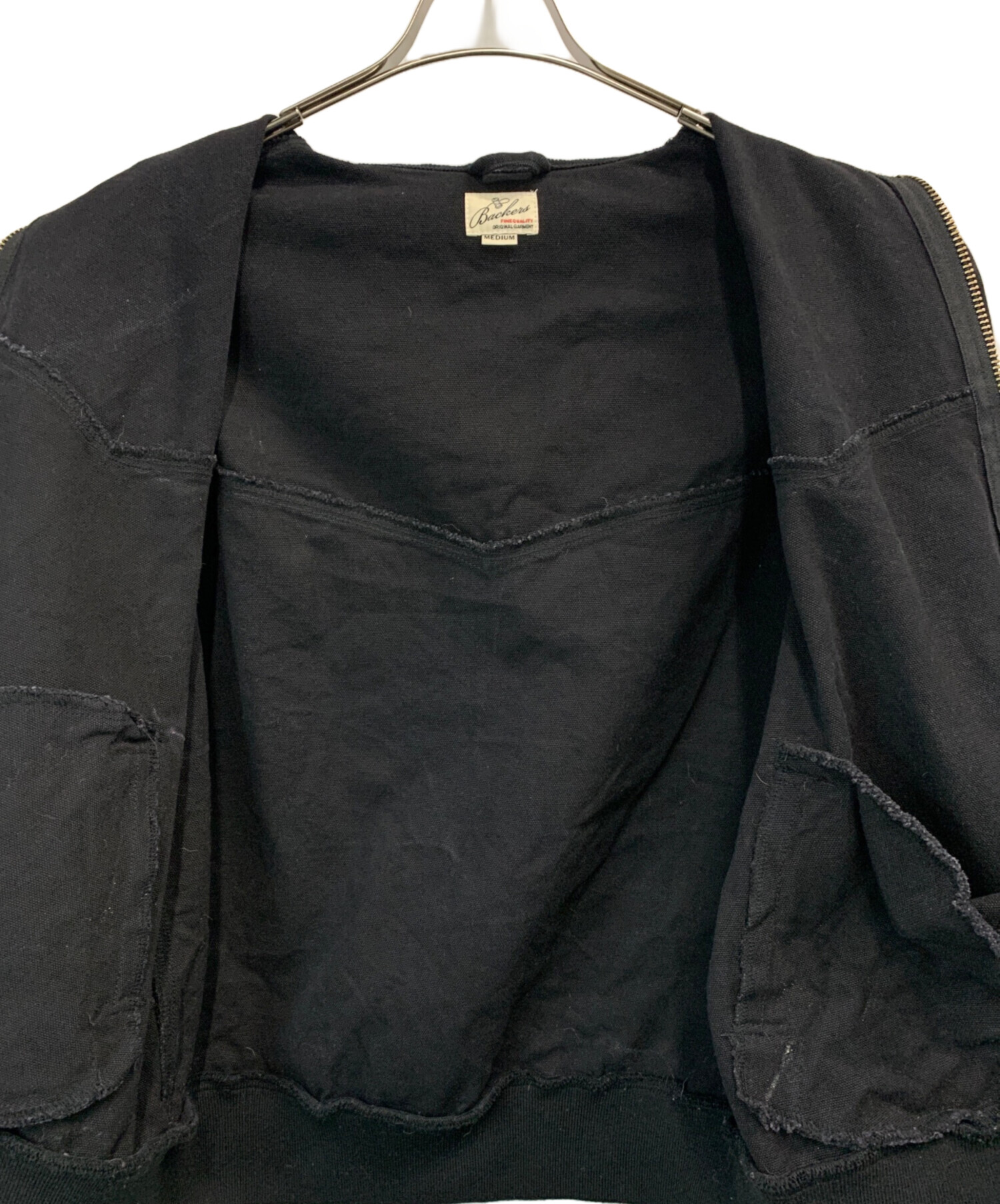 中古・古着通販】BACKERS (バッカーズ) ダック地ジャケット ブラック