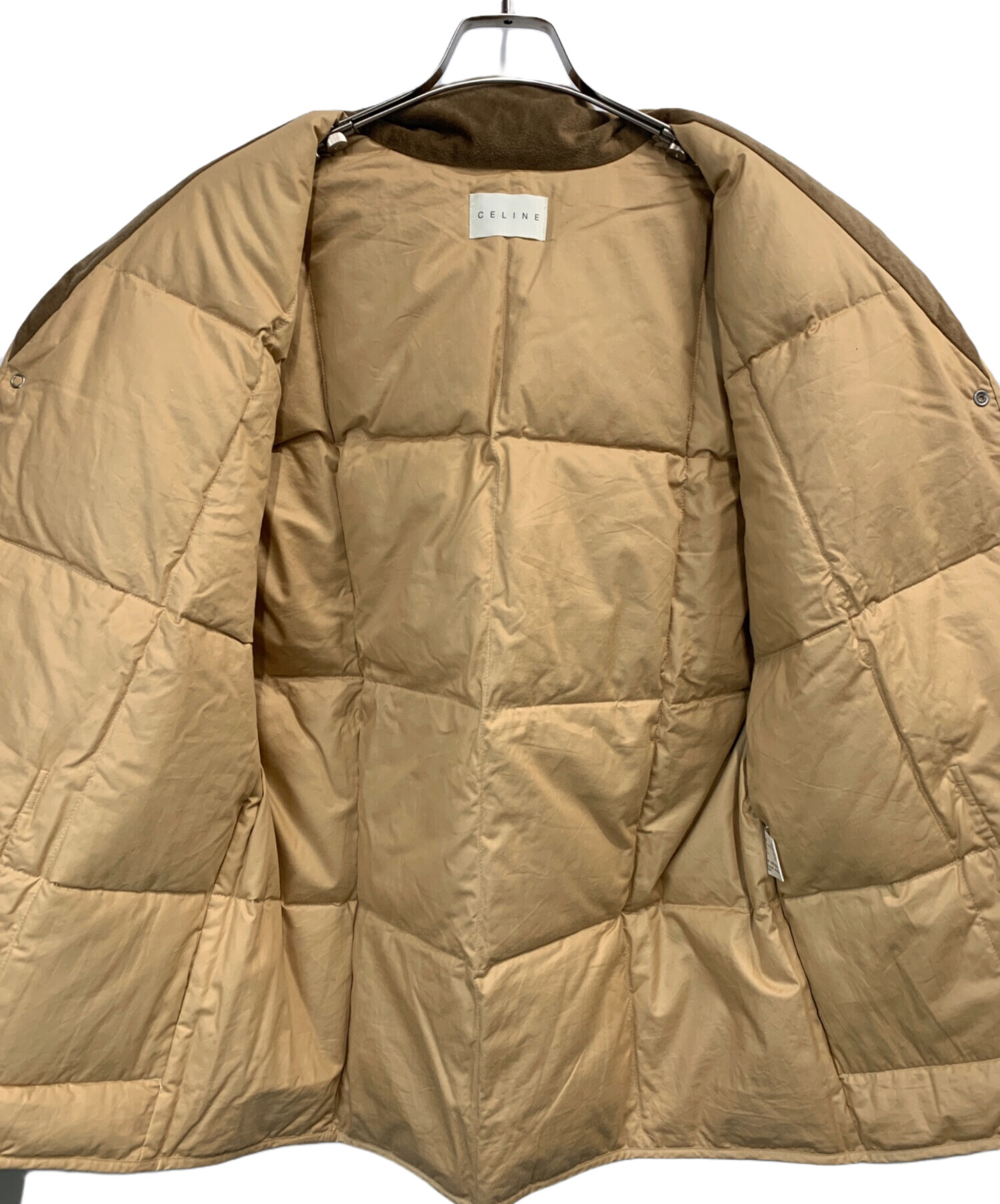 中古・古着通販】CELINE (セリーヌ) ダウンベスト ベージュ