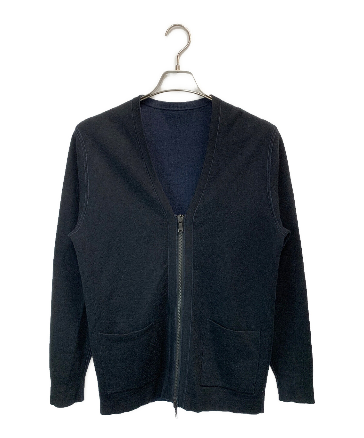 ジョセフオム JOSEPH HOMME ニットジャケット ベスト ダークグレー 黒 