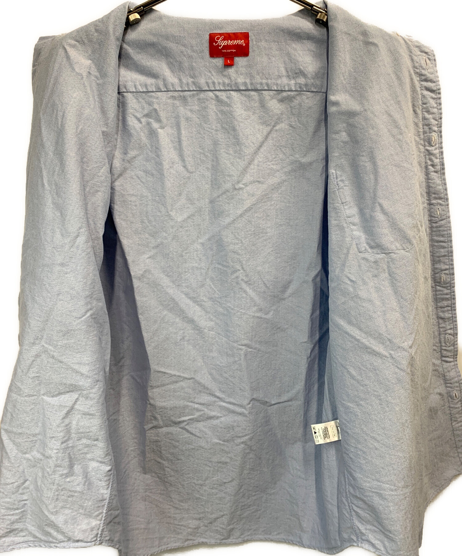 中古・古着通販】SUPREME (シュプリーム) 長袖シャツ ブルー サイズ:L