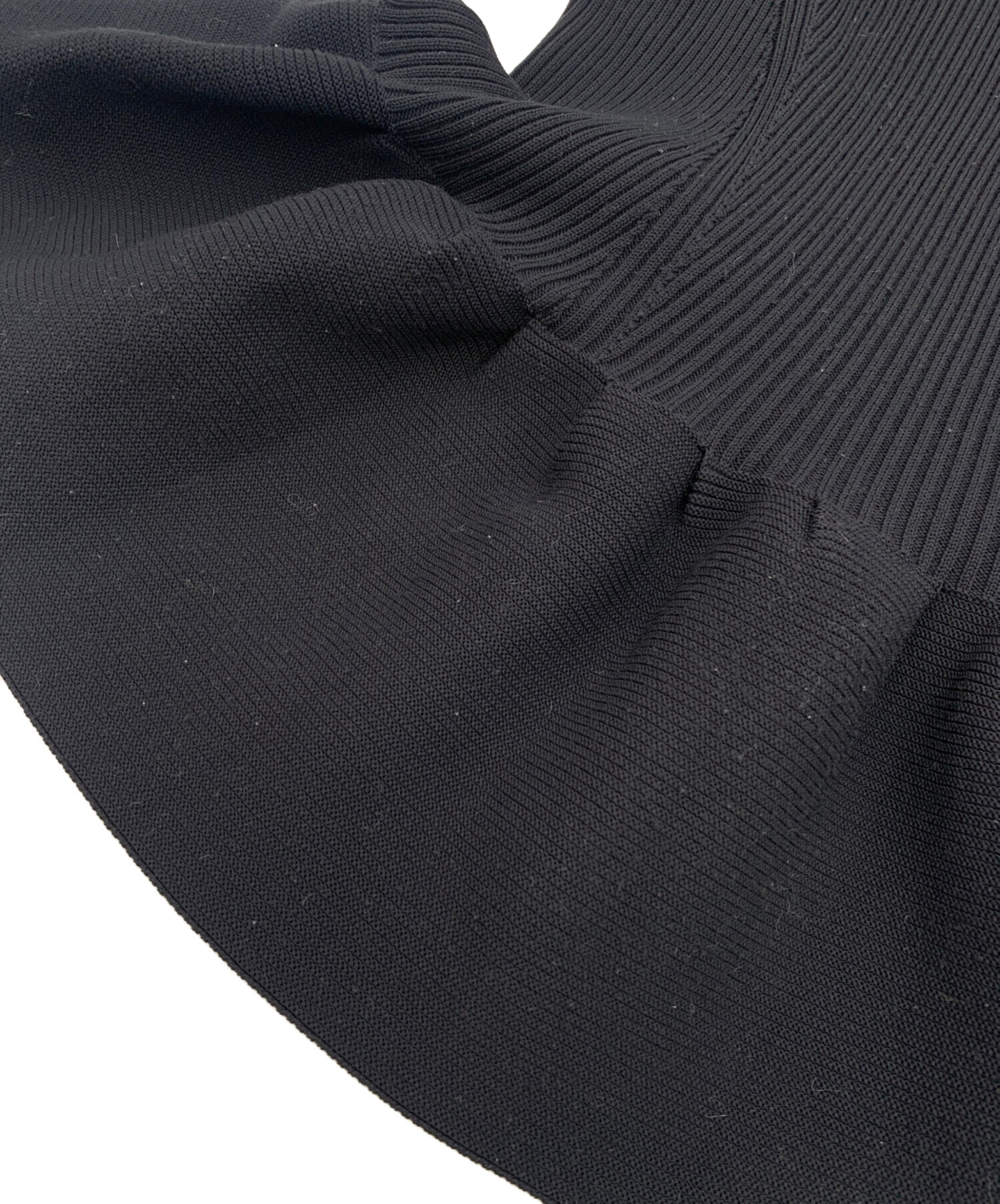 シェリエ　sheller ニット　ブラック 中古・古着通販】sheller (シェリエ) half sleeve stitch knit tops