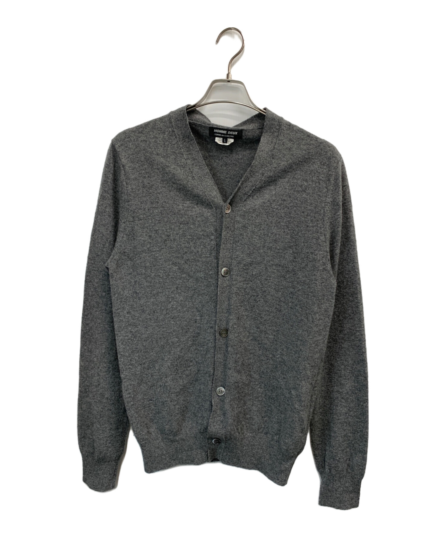 COMME des GARÇONS HOMME DEUXカーディガン Lサイズ Asymmetrical linen cardigan in beige - Comme Des Garcons Homme