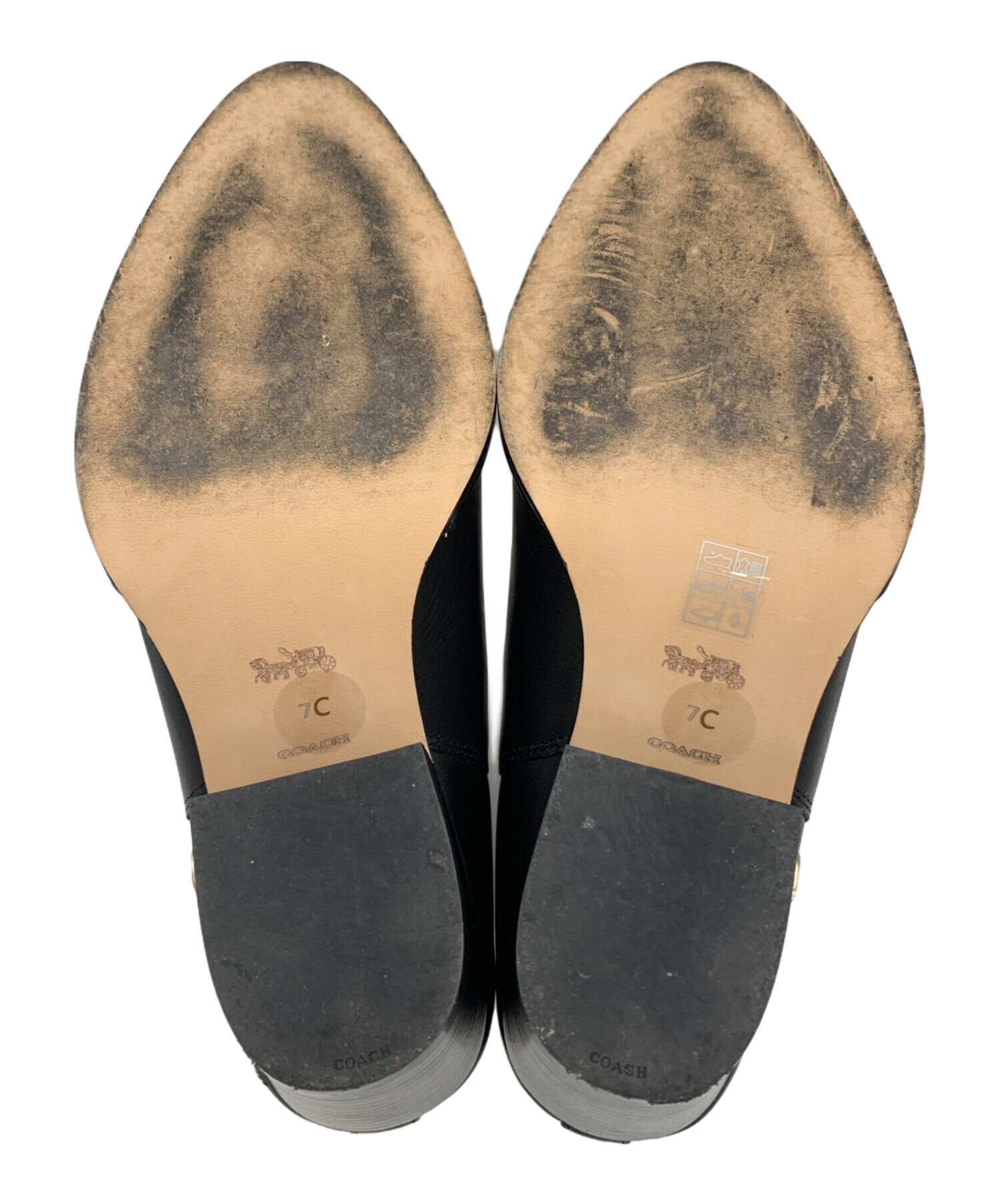 中古・古着通販】COACH (コーチ) ピアス ブーティ ブラック サイズ