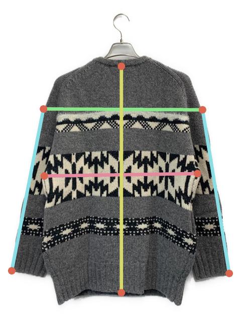 大人気 FRAMeWORK ジャガードZIPカーディガン グレー カウチン 中古・古着通販】FRAMeWORK (フレームワーク) ジャガードZIP