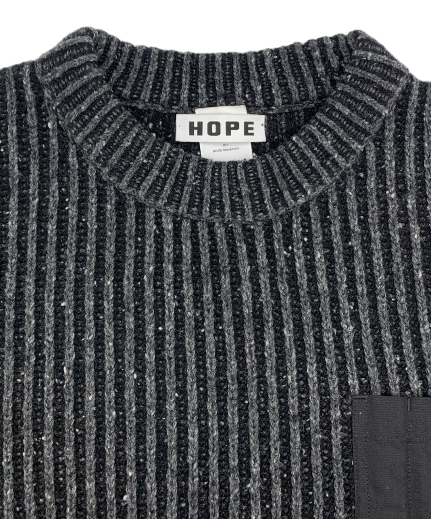 中古・古着通販】HOPE (ホープ) PESCI SWEATER ブラック サイズ:46