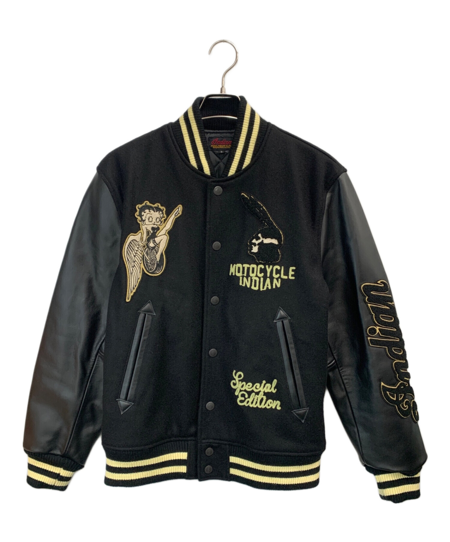 中古・古着通販】INDIAN (インディアン) ブルゾン ブラック サイズ:L