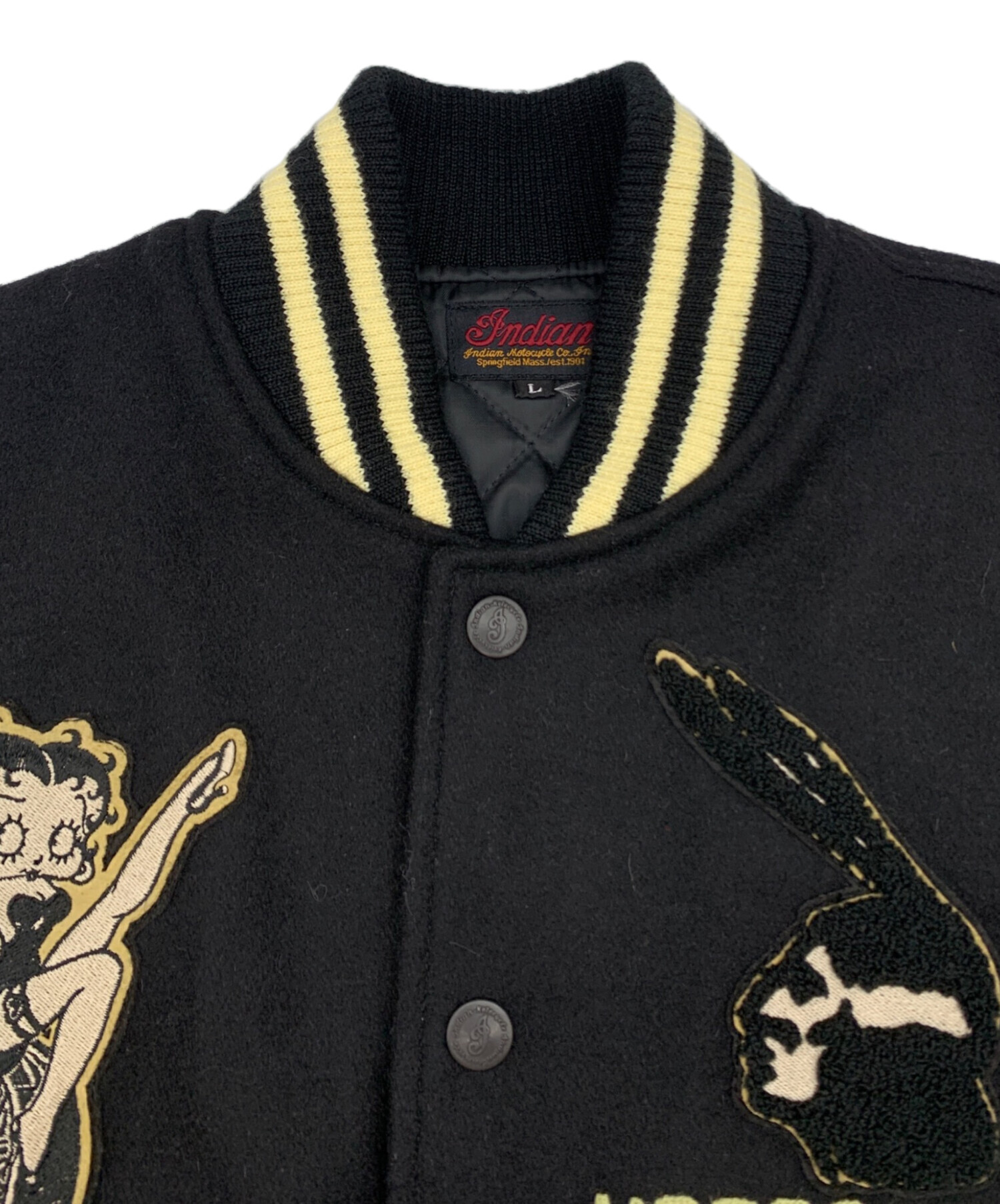 中古・古着通販】INDIAN (インディアン) ブルゾン ブラック サイズ:L 