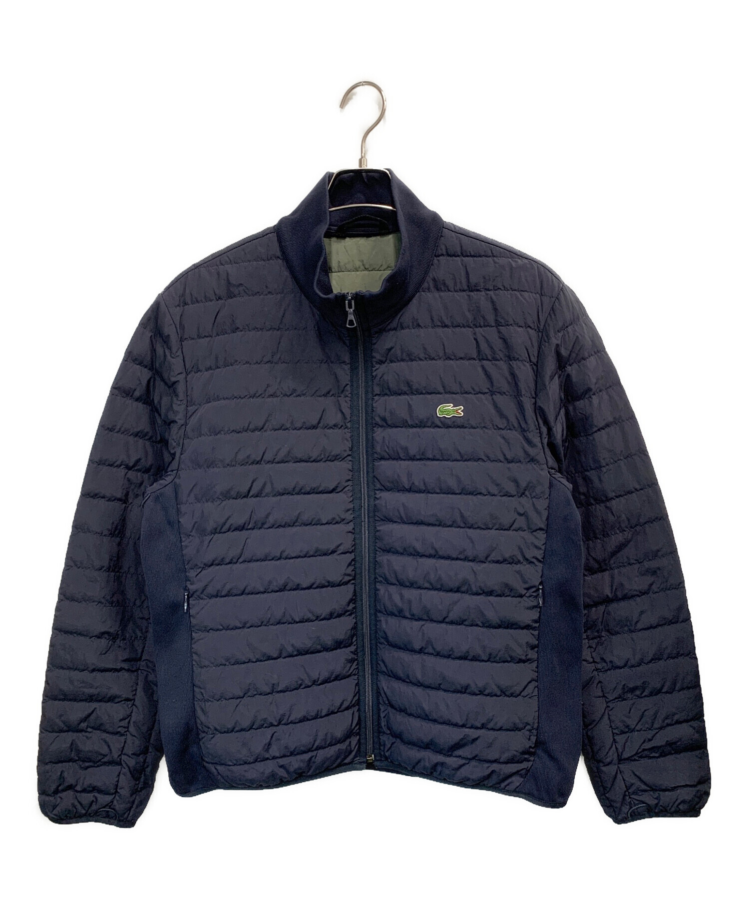 中古・古着通販】LACOSTE (ラコステ) リブニットスタンドカラーダウン 