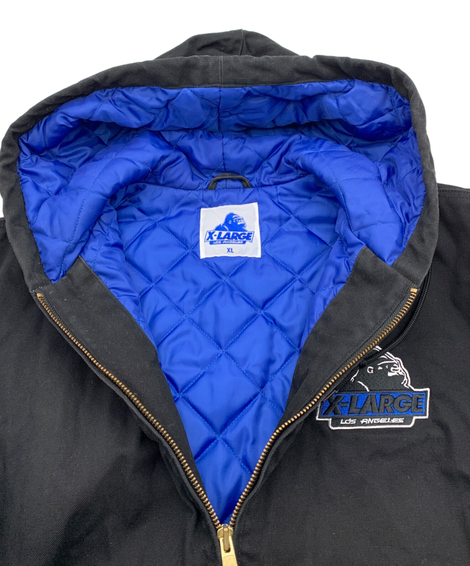 【廃盤品】L.G.B. チェックジャケット 青 サイズ1【最終値下げ】 セール】チェック柄BIGポケット エコダウンジャケット（ダウン