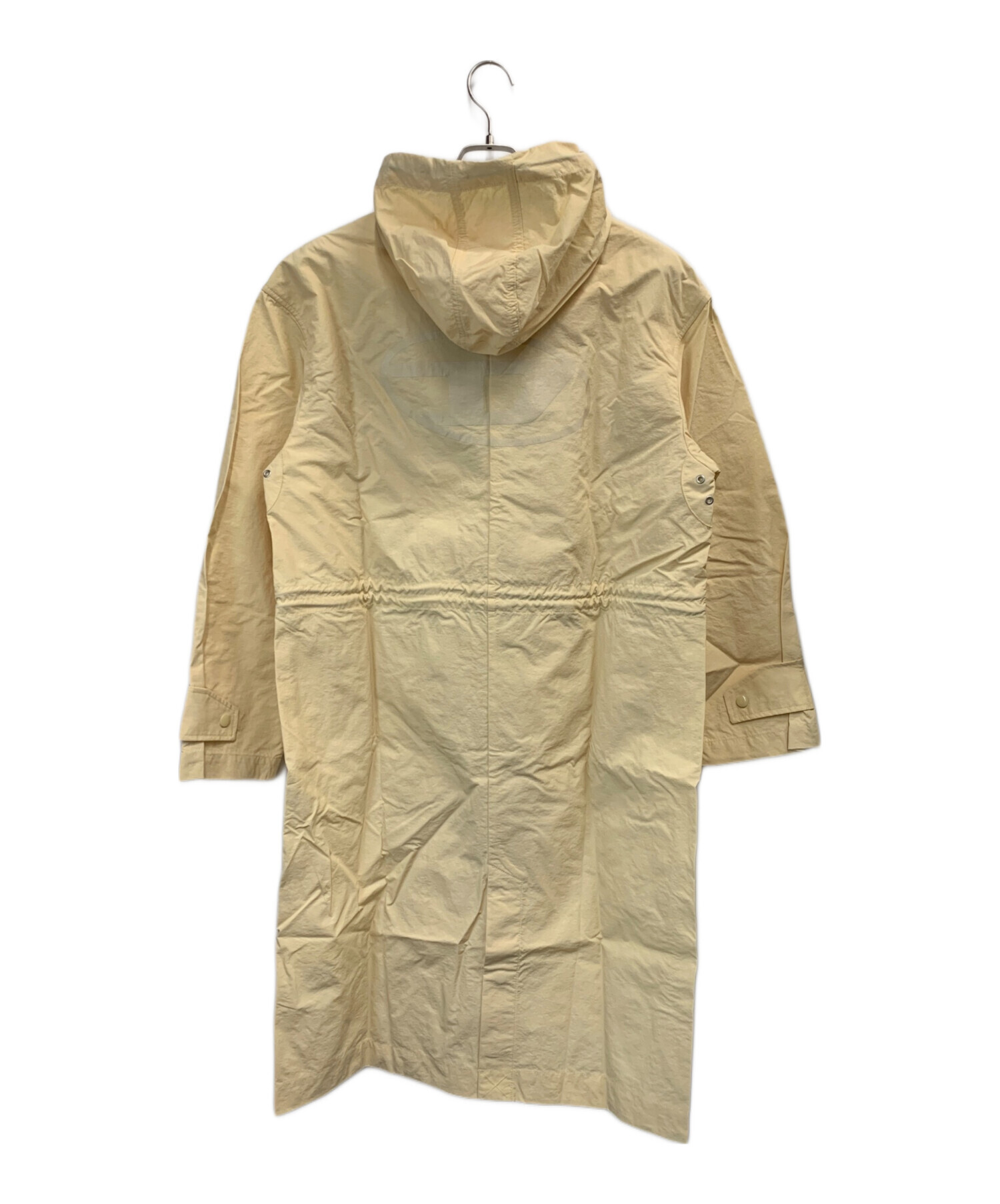 DIESEL ディーゼル フーデッドコート トレンチコート ベルト ベージュ 中古・古着通販】DIESEL (ディーゼル) ナイロンコート ベージュ サイズ
