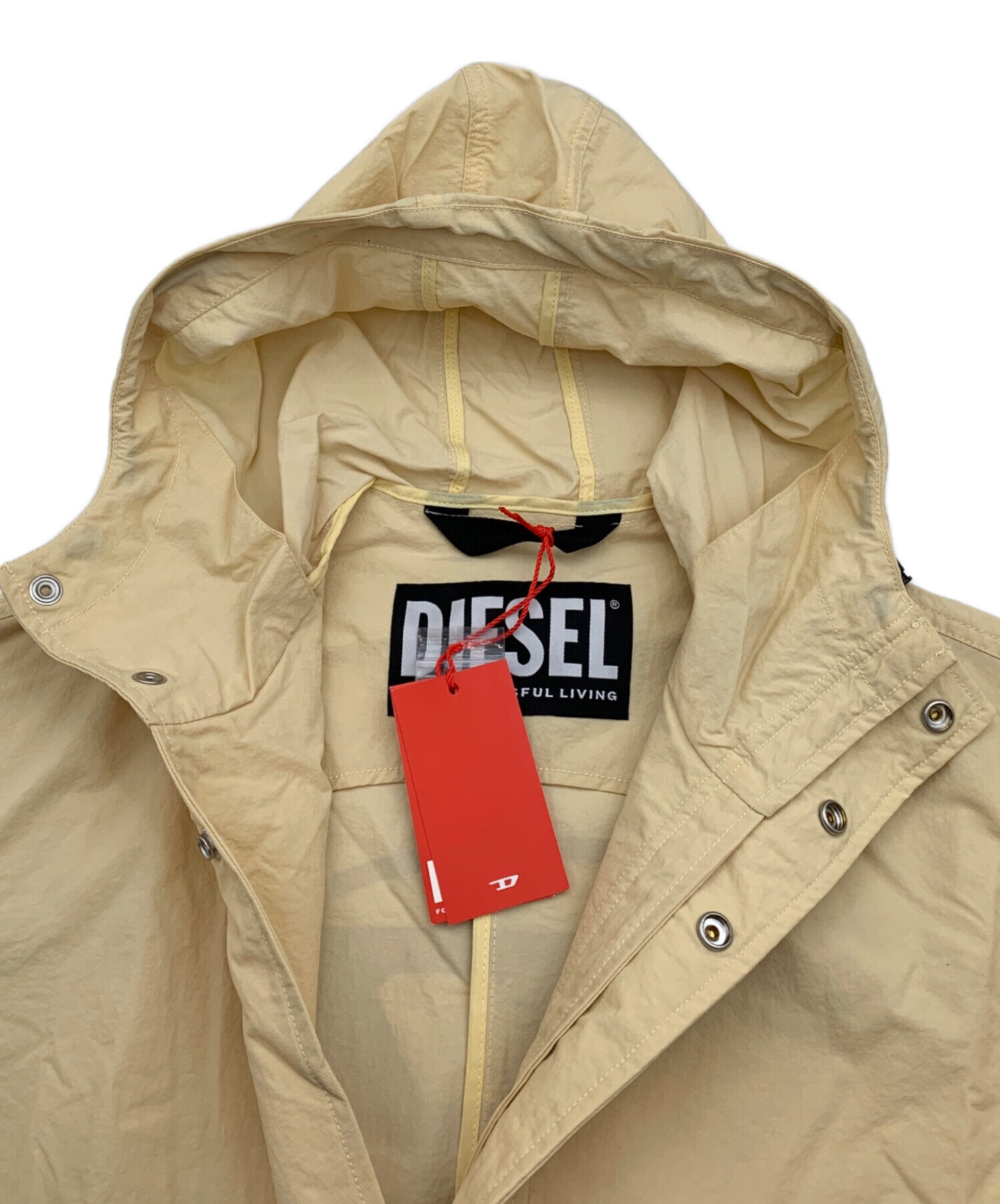 中古・古着通販】DIESEL (ディーゼル) ナイロンコート ベージュ サイズ
