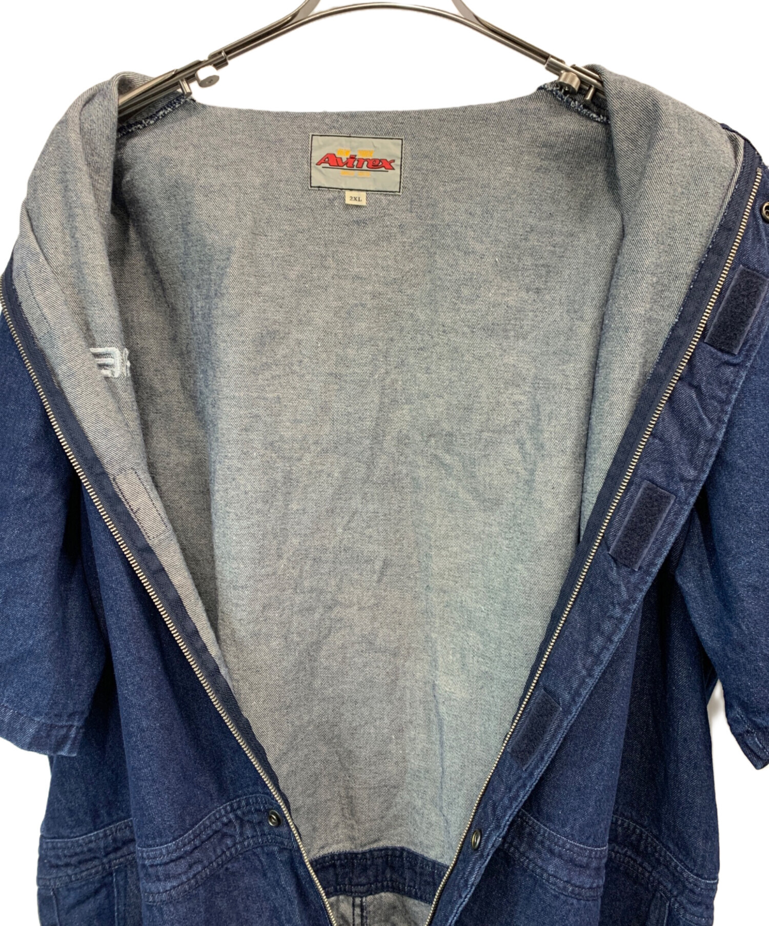 中古・古着通販】AVIREX (アヴィレックス) 半袖デニムつなぎ